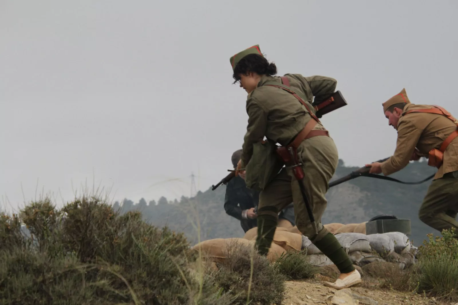 Sexta edición de la VI Trinchera Viviente de la Ruta Orwell en Alcubierre. Foto Carlos Neofato