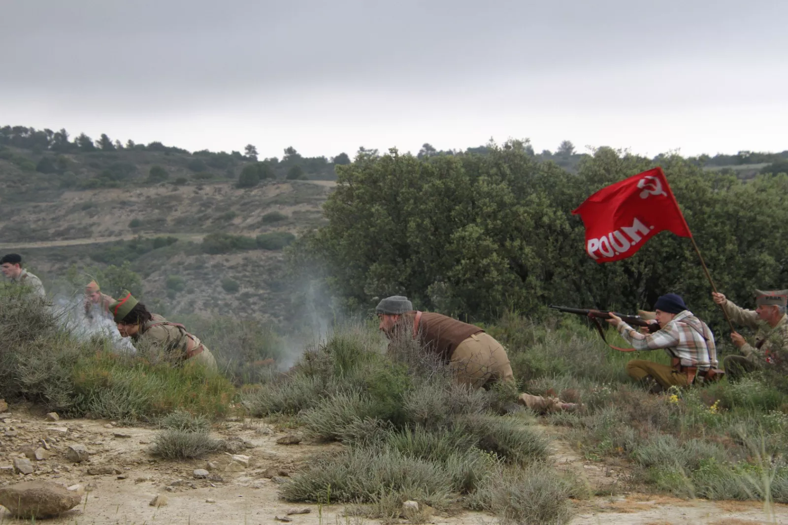 Sexta edición de la VI Trinchera Viviente de la Ruta Orwell en Alcubierre. Foto Carlos Neofato