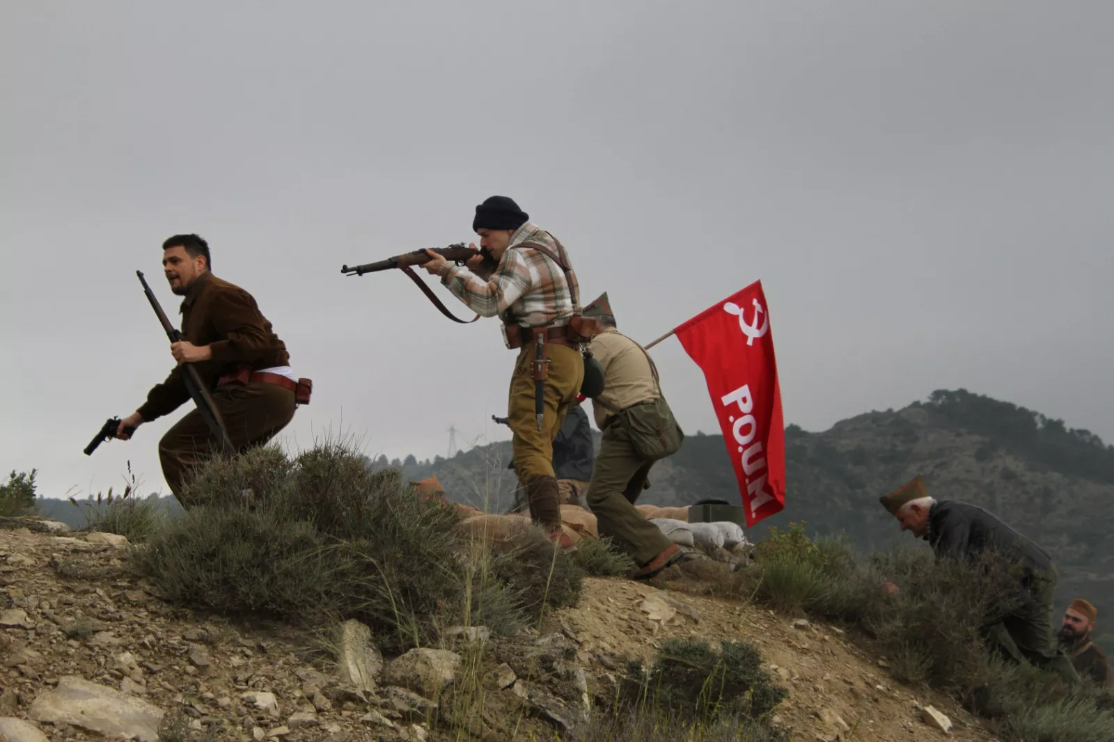 Sexta edición de la VI Trinchera Viviente de la Ruta Orwell en Alcubierre. Foto Carlos Neofato