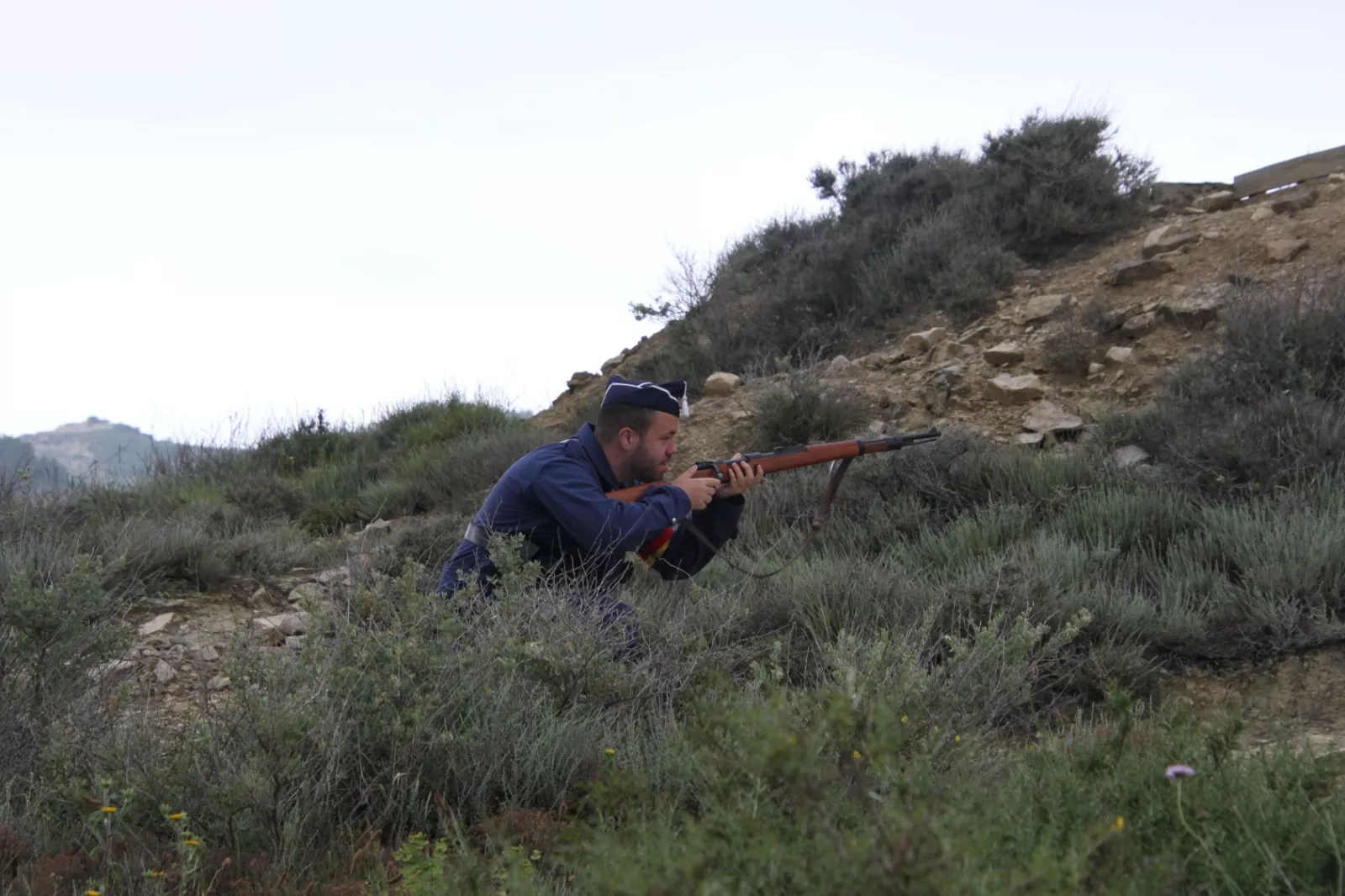 Sexta edición de la VI Trinchera Viviente de la Ruta Orwell en Alcubierre. Foto Carlos Neofato
