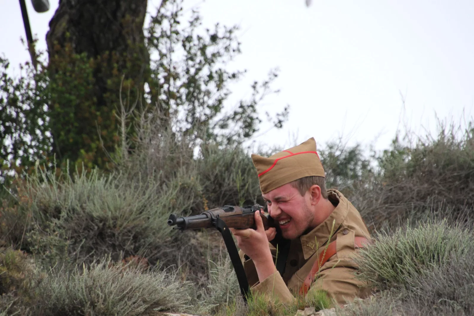 Sexta edición de la VI Trinchera Viviente de la Ruta Orwell en Alcubierre. Foto Carlos Neofato