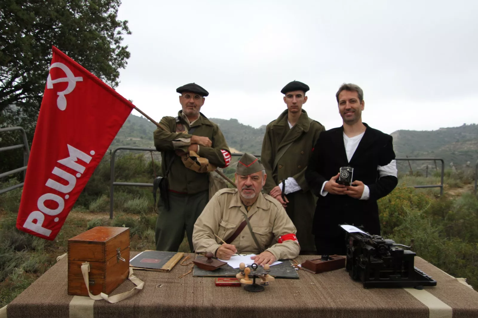 Sexta edición de la VI Trinchera Viviente de la Ruta Orwell en Alcubierre. Foto Carlos Neofato