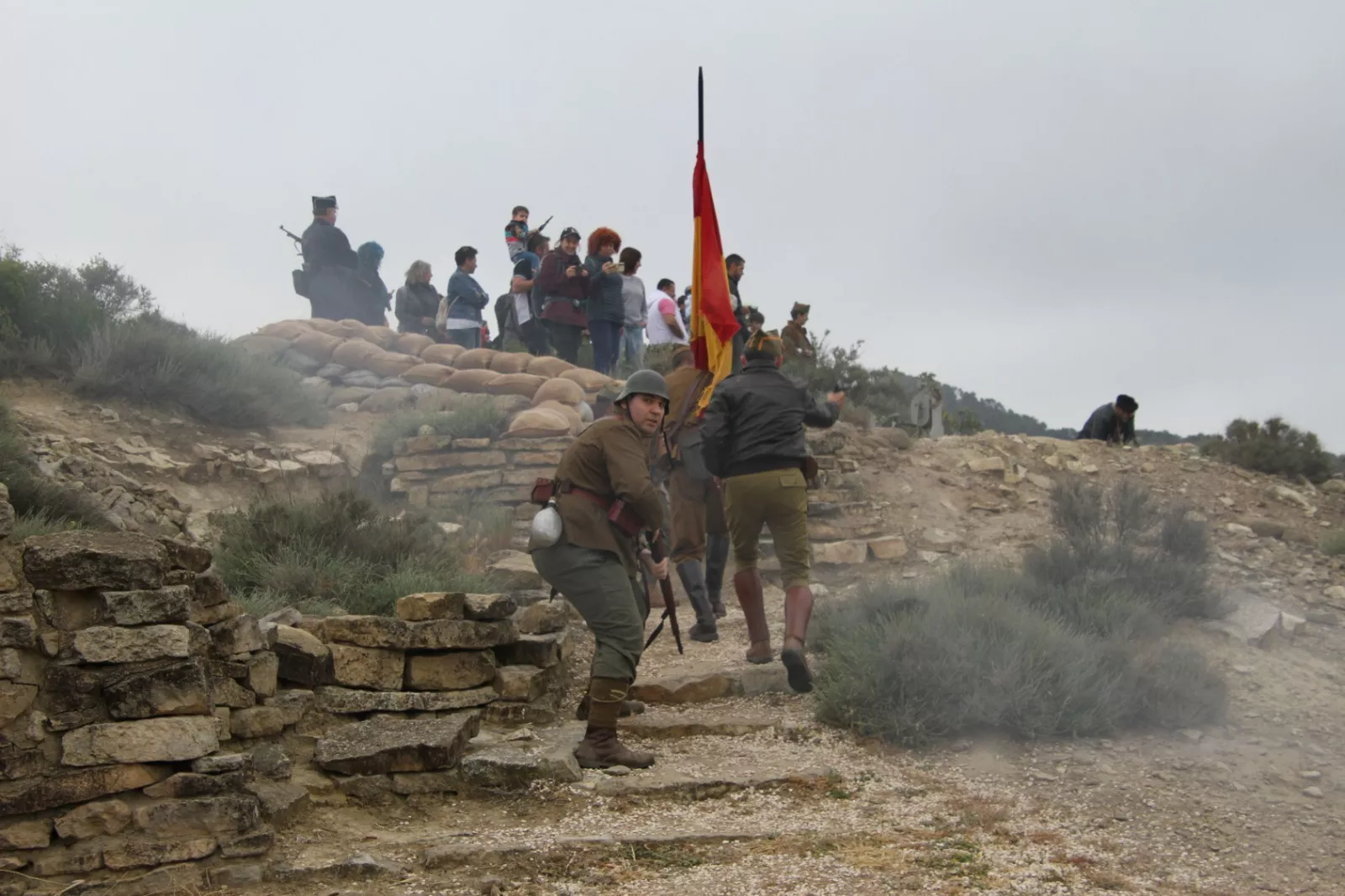 Sexta edición de la VI Trinchera Viviente de la Ruta Orwell en Alcubierre. Foto Carlos Neofato