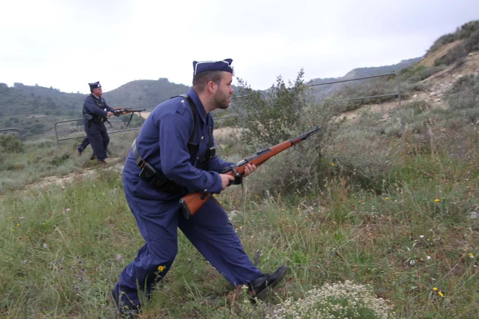 Sexta edición de la VI Trinchera Viviente de la Ruta Orwell en Alcubierre. Foto Carlos Neofato