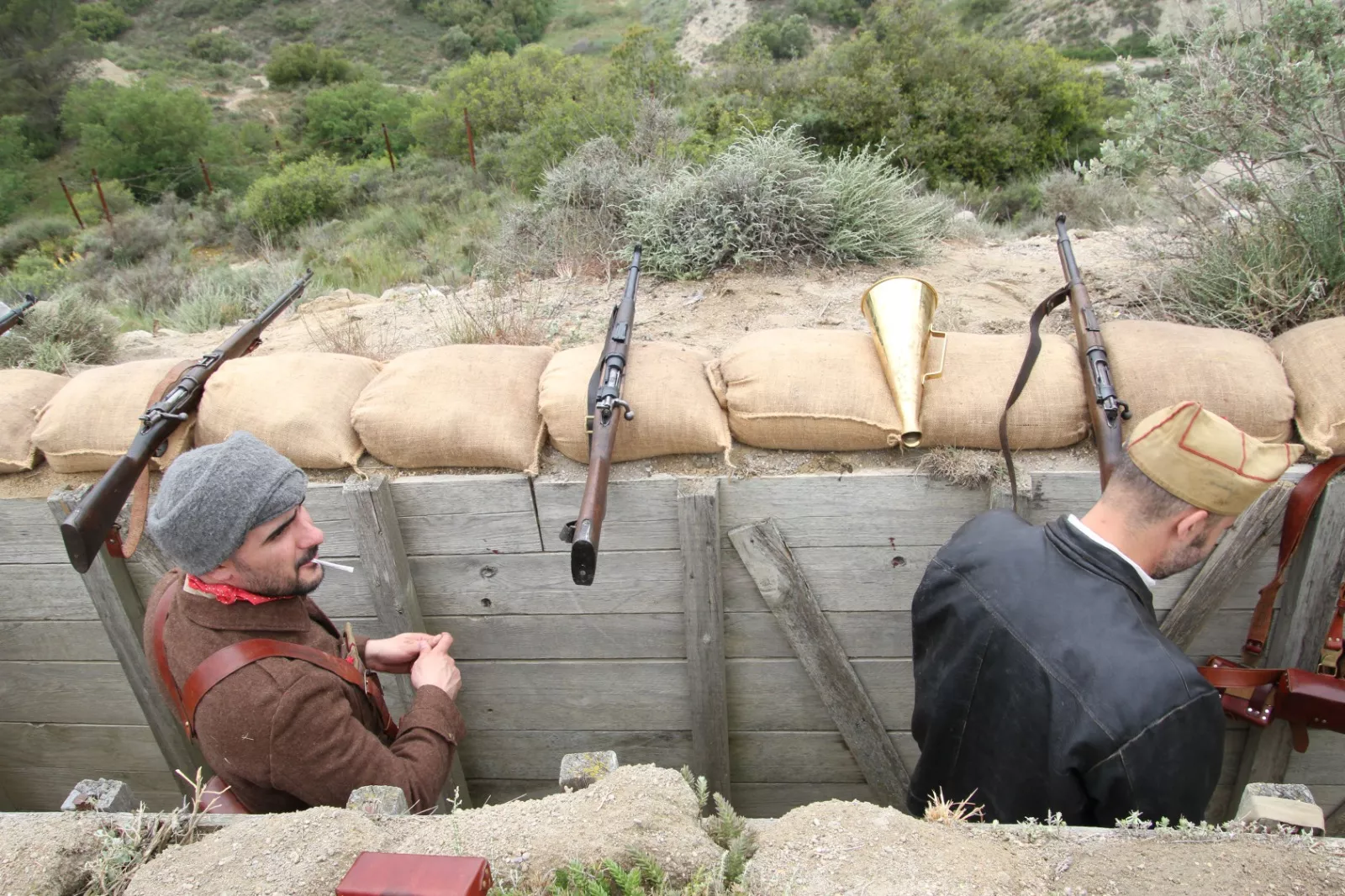 Sexta edición de la VI Trinchera Viviente de la Ruta Orwell en Alcubierre. Foto Carlos Neofato