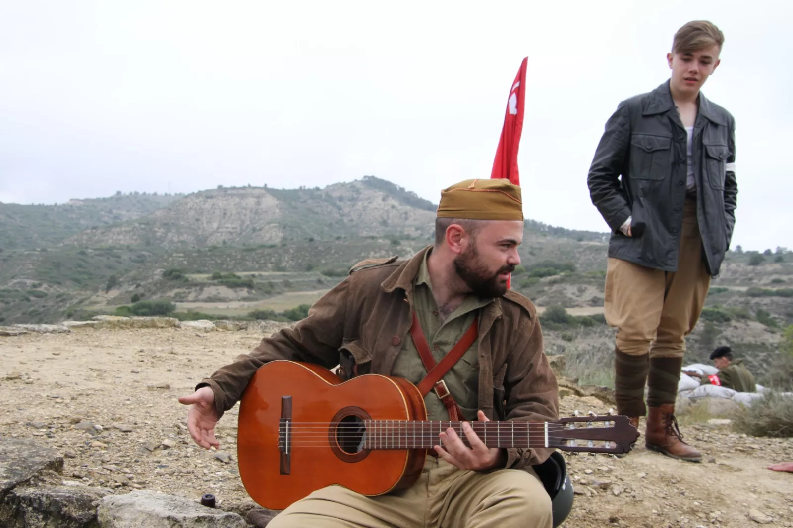 Sexta edición de la VI Trinchera Viviente de la Ruta Orwell en Alcubierre. Foto Carlos Neofato