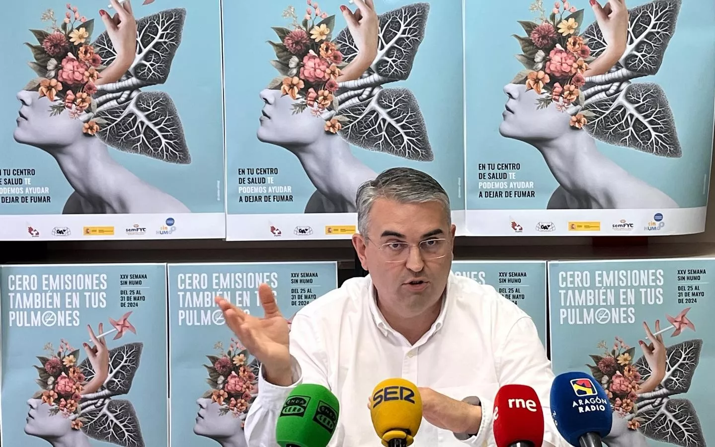 José Luis Martínez ha presentado la Semana Sin Humo en Huesca. Foto Mercedes Manterola