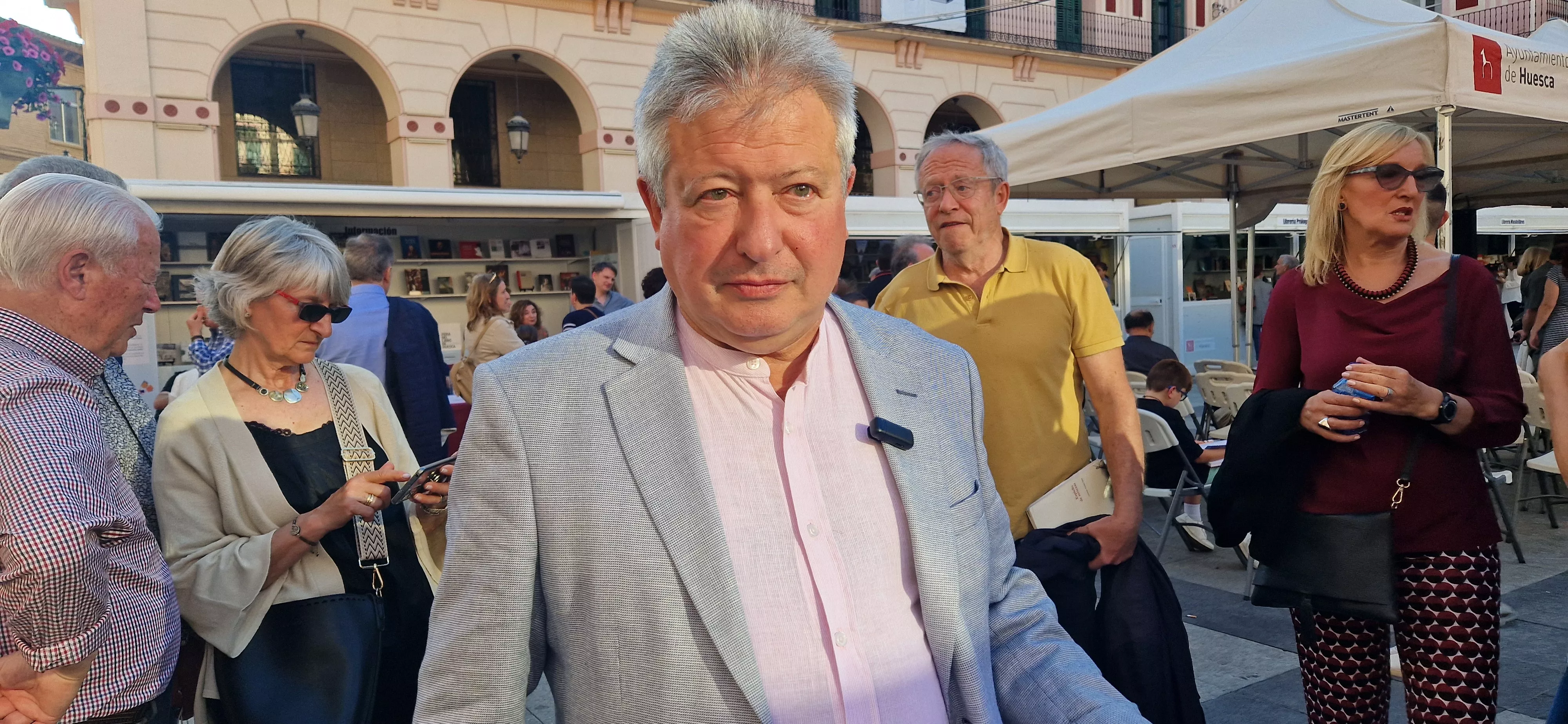 Chusé Inazio Nabarro en la Feria del Libro de Huesca. Foto Myriam Martínez