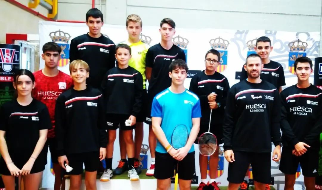Representación oscense en el último TTR en Alfajarín. Foto: Bádminton Huesca
