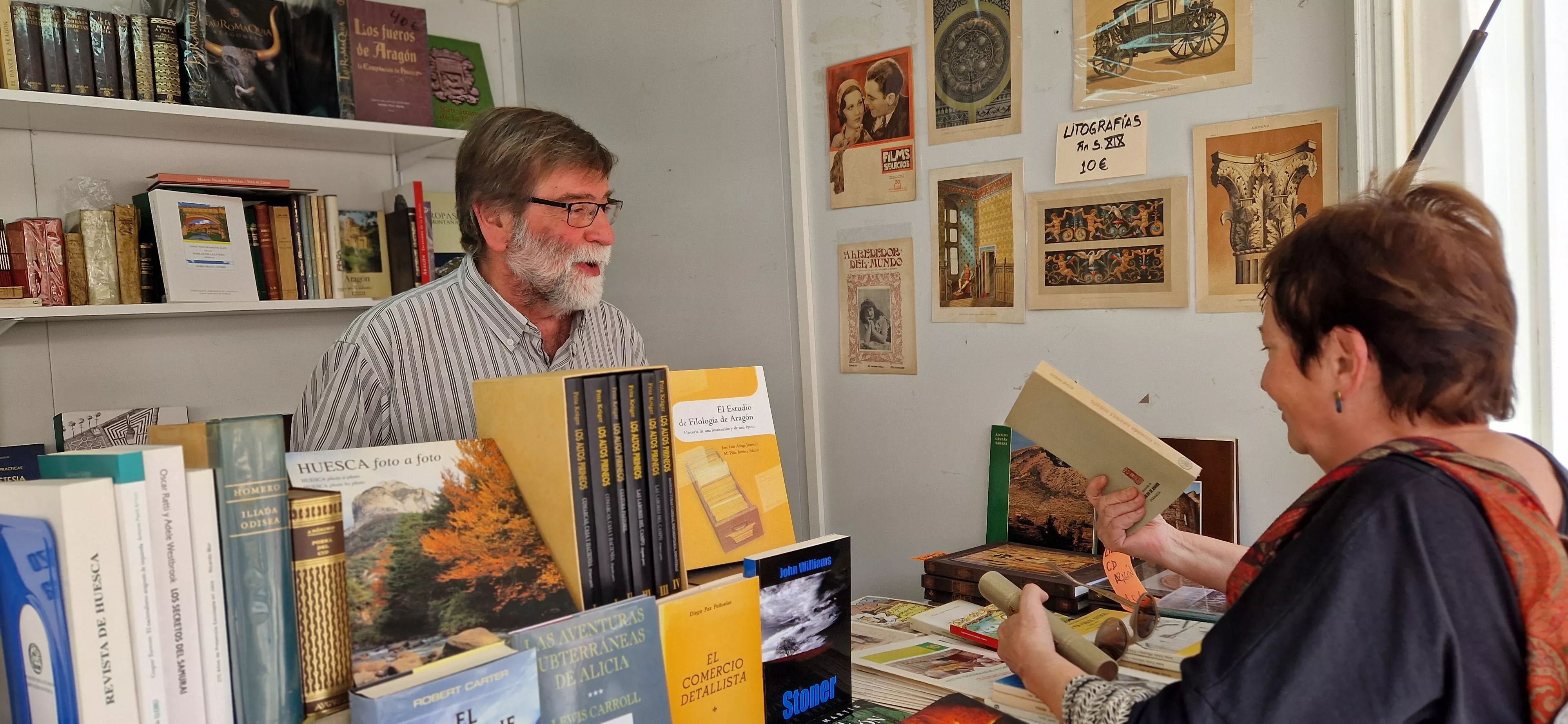 Pablo Parra, de Prólogo. Feria del Libro de Huesca, jornada del domingo 26 de mayo. Foto Myriam Martínez