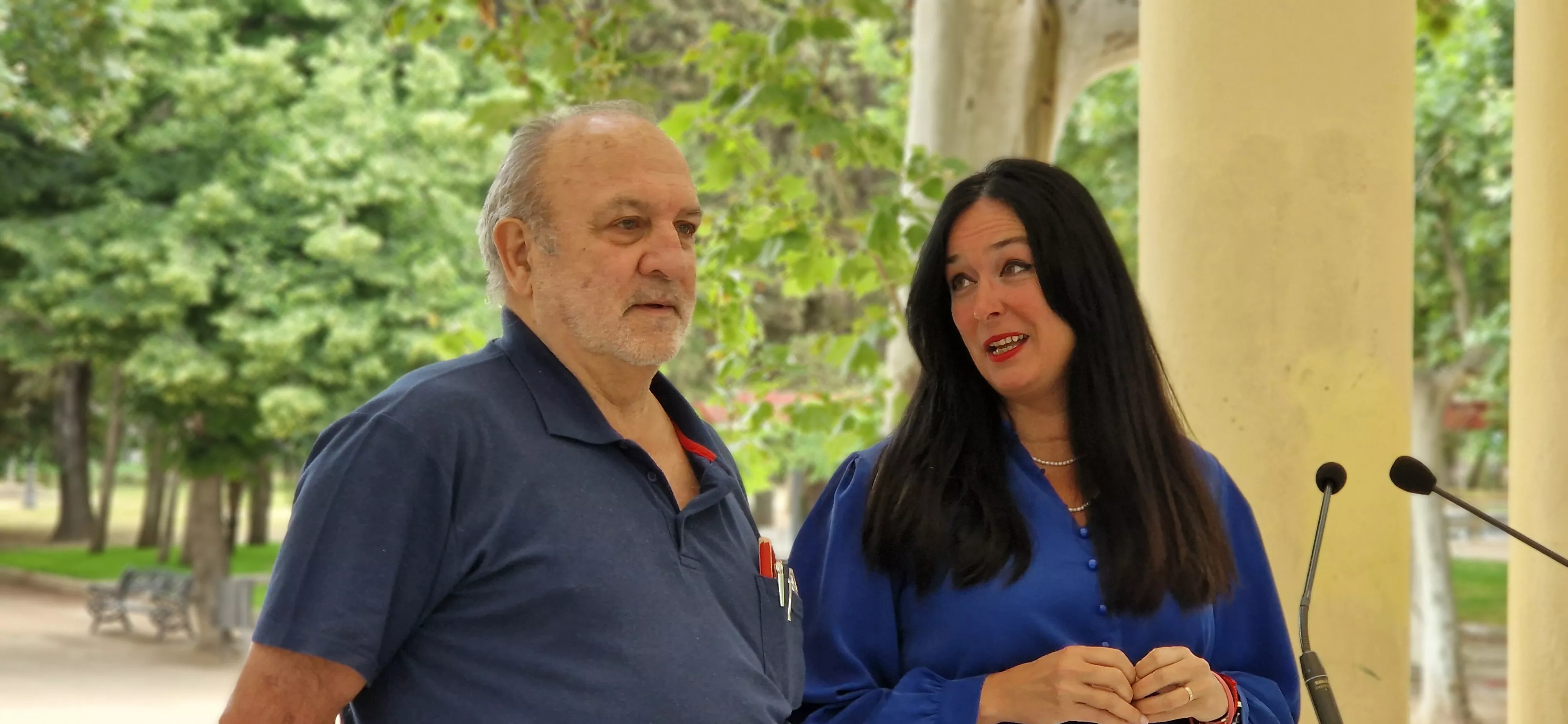 Presentación del cartel de las fiestas de San Lorenzo 2024 obra de Antonio Santos. Foto Myriam Martínez