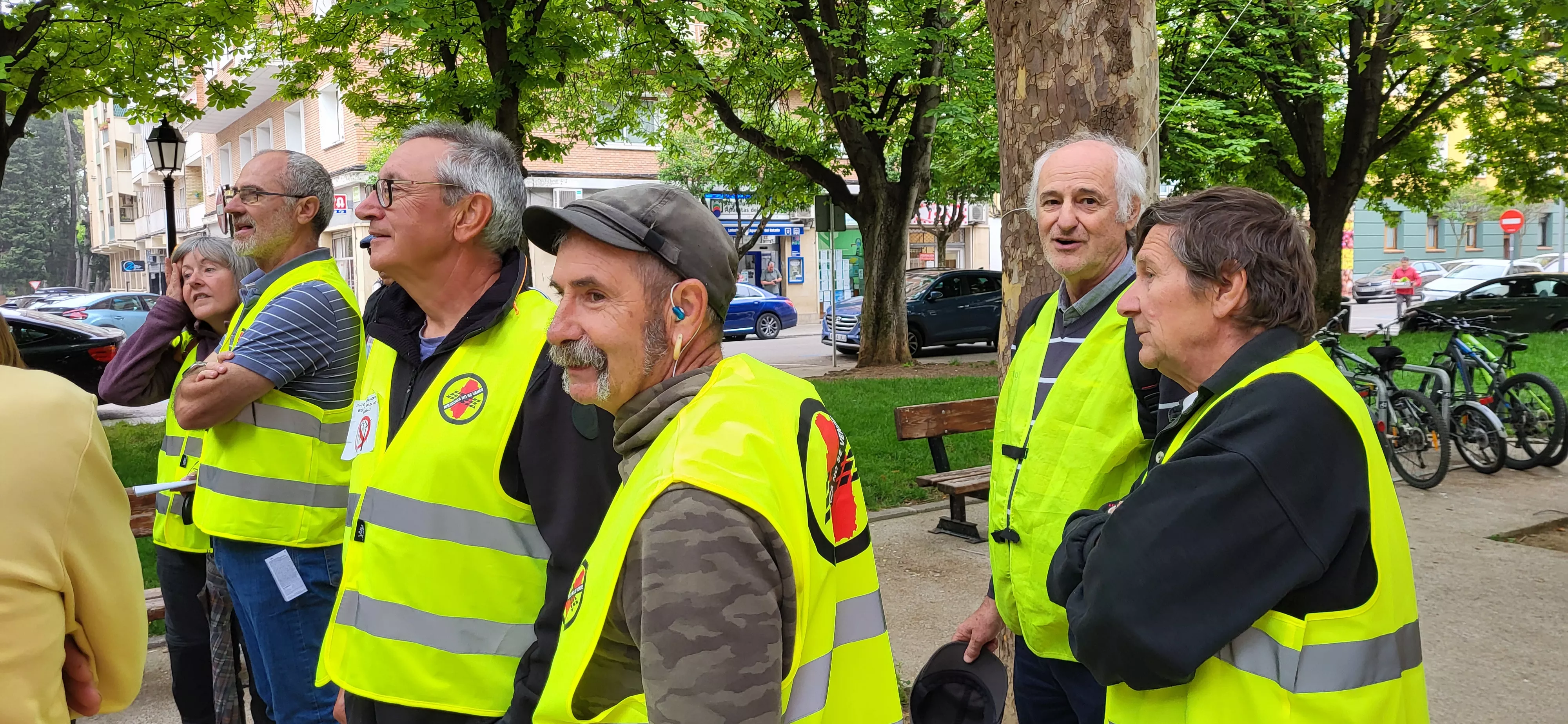 Concentración en Huesca contra los macroparques fotovoltacicos. Foto Mercedes Manterola