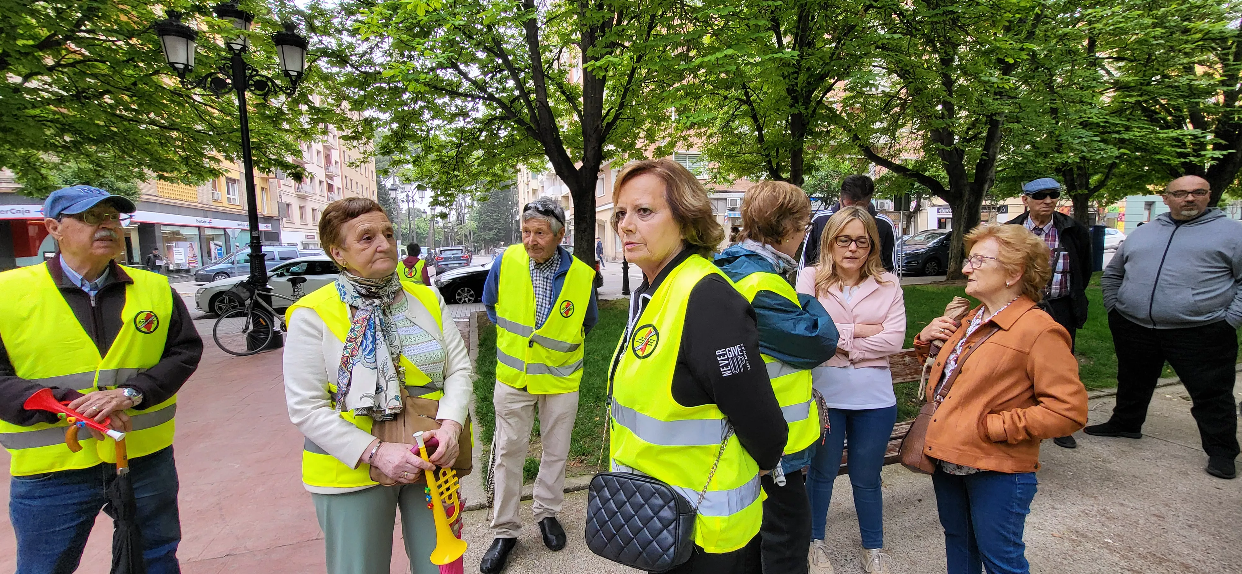 Concentración en Huesca contra los macroparques fotovoltacicos. Foto Mercedes Manterola