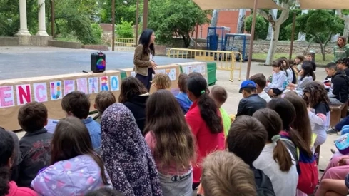 Los concentrados, en el Parque Los concentrados, en el Parque