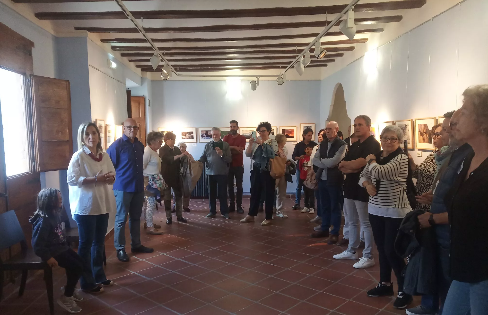 Reapertura del Museo de Sariñena con el alcalde, Francisco Villellas, al frente
