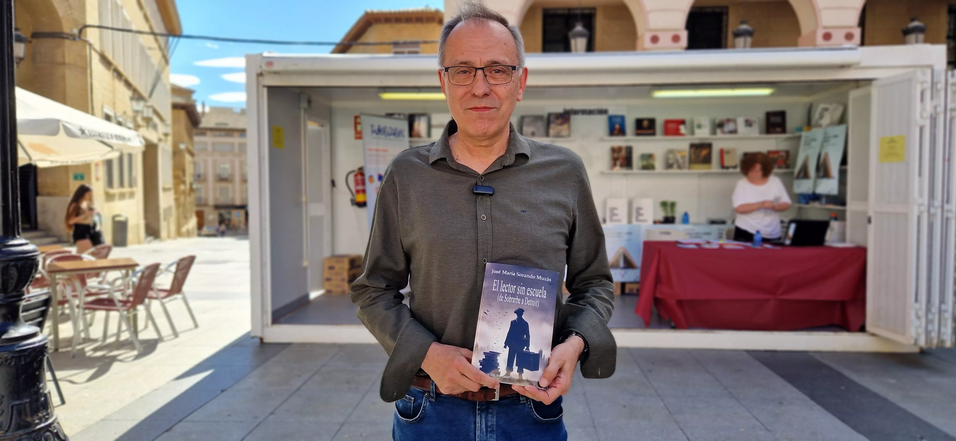 José María Sorando, en la 40ª Feria del Libro de Huesca. Foto Myriam Martínez