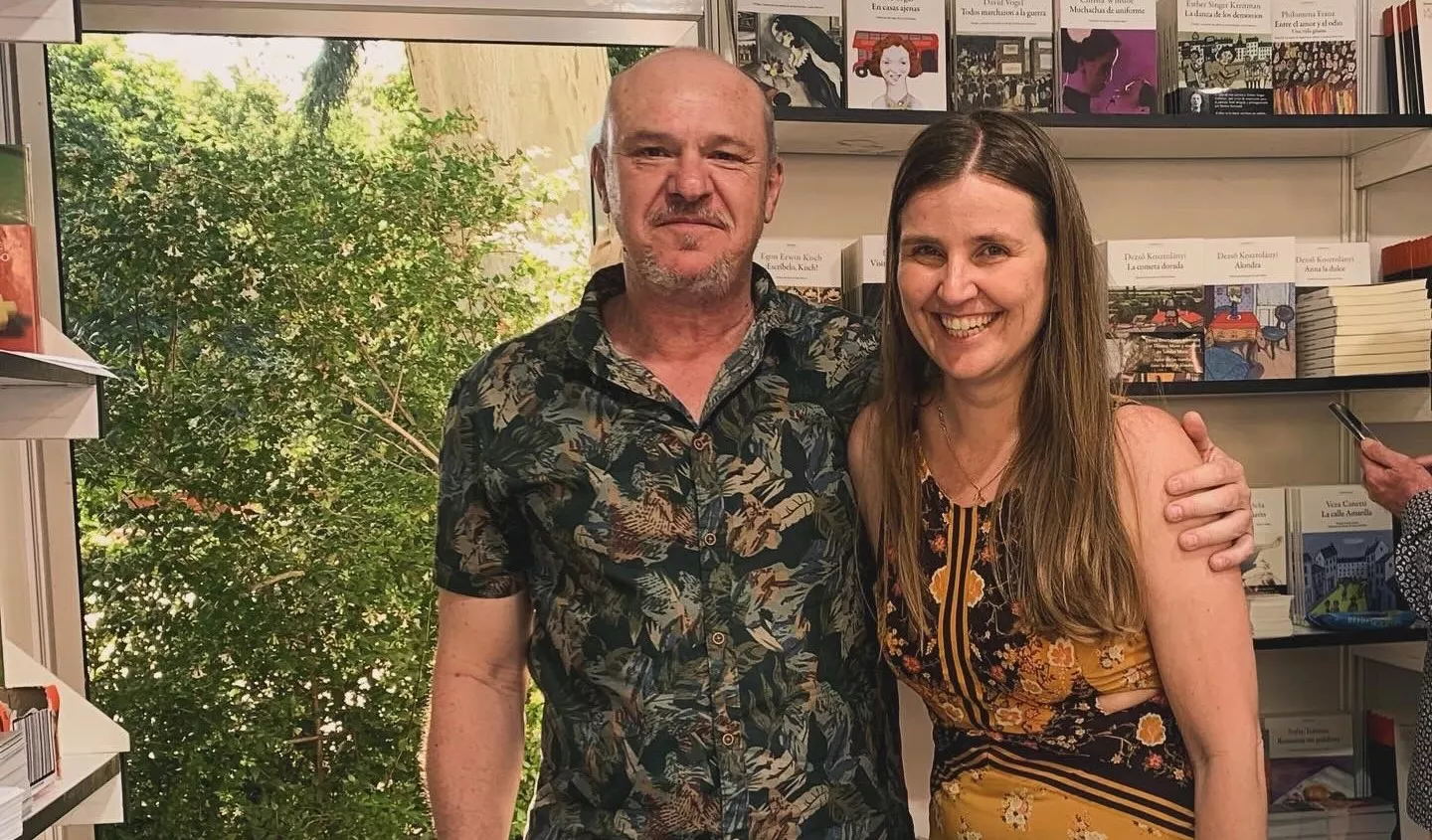 Chusé Raúl Usón y Marta Borraz, en la Feria del Libro de Madrid.