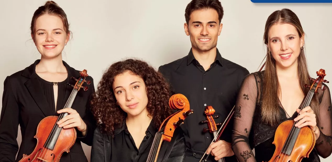 Intérpretes de la Escuela Reina Sofía, que actúan en la Gira Música Cercana en Bolea