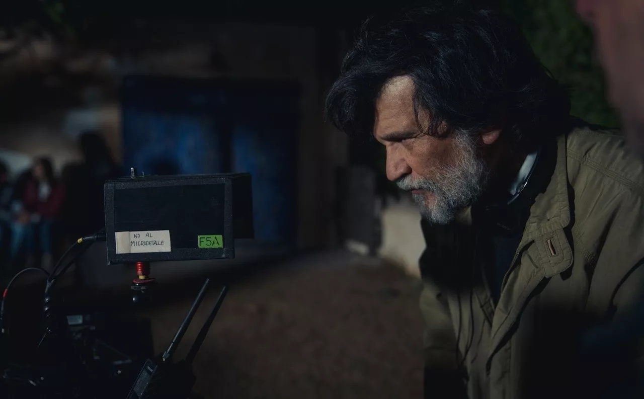 Víctor Erice, durante el rodaje de 'Cerrar los ojos'.