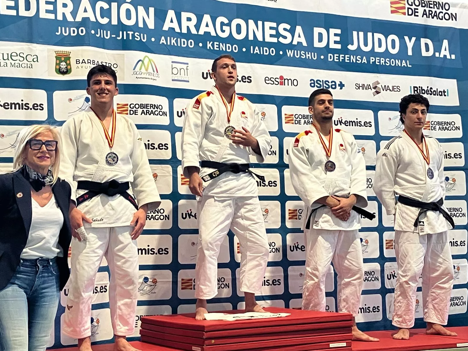 Podio de Sergio García (CJ Binéfar) en la Copa de España de Jaca