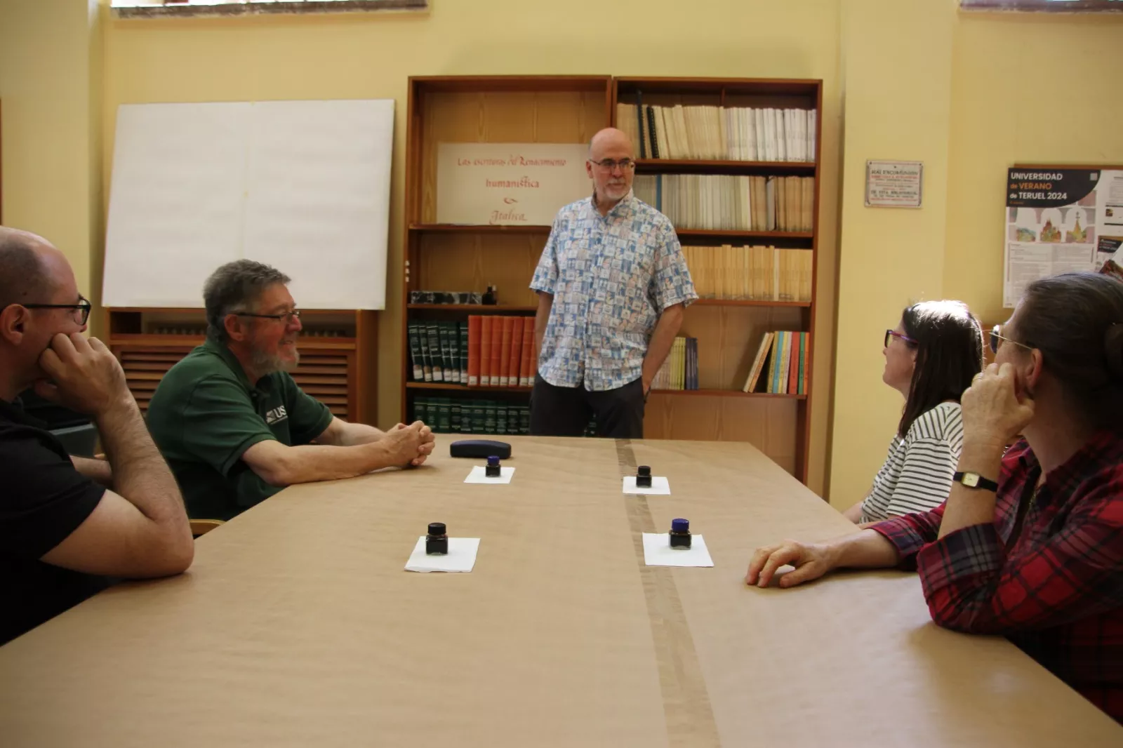 Taller de caligrafía en el Archivo Provincial de Huesca. Foto Carlos Neofato 