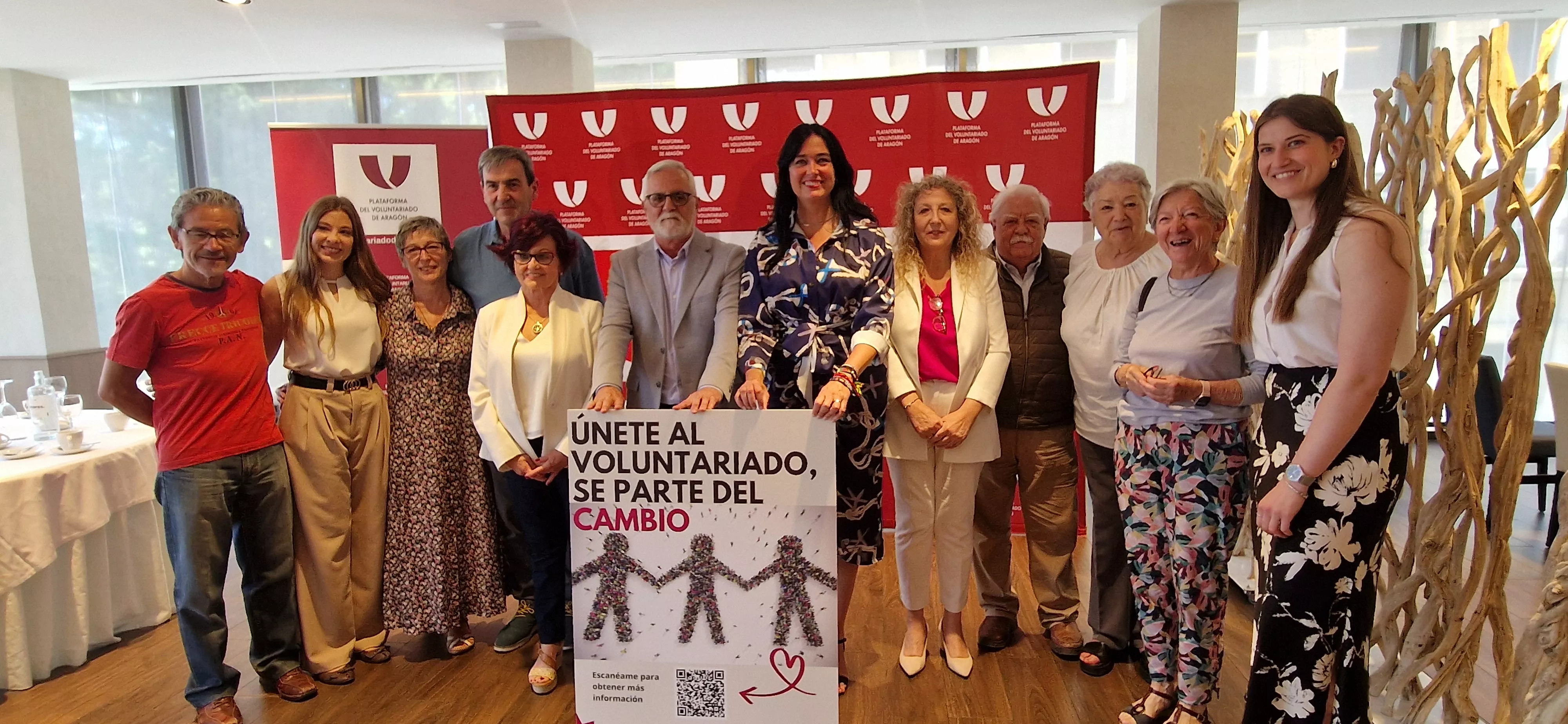 Reunión de la Plataforma del Voluntariado y el Ayuntamiento de Huesca. Foto Myriam Martínez