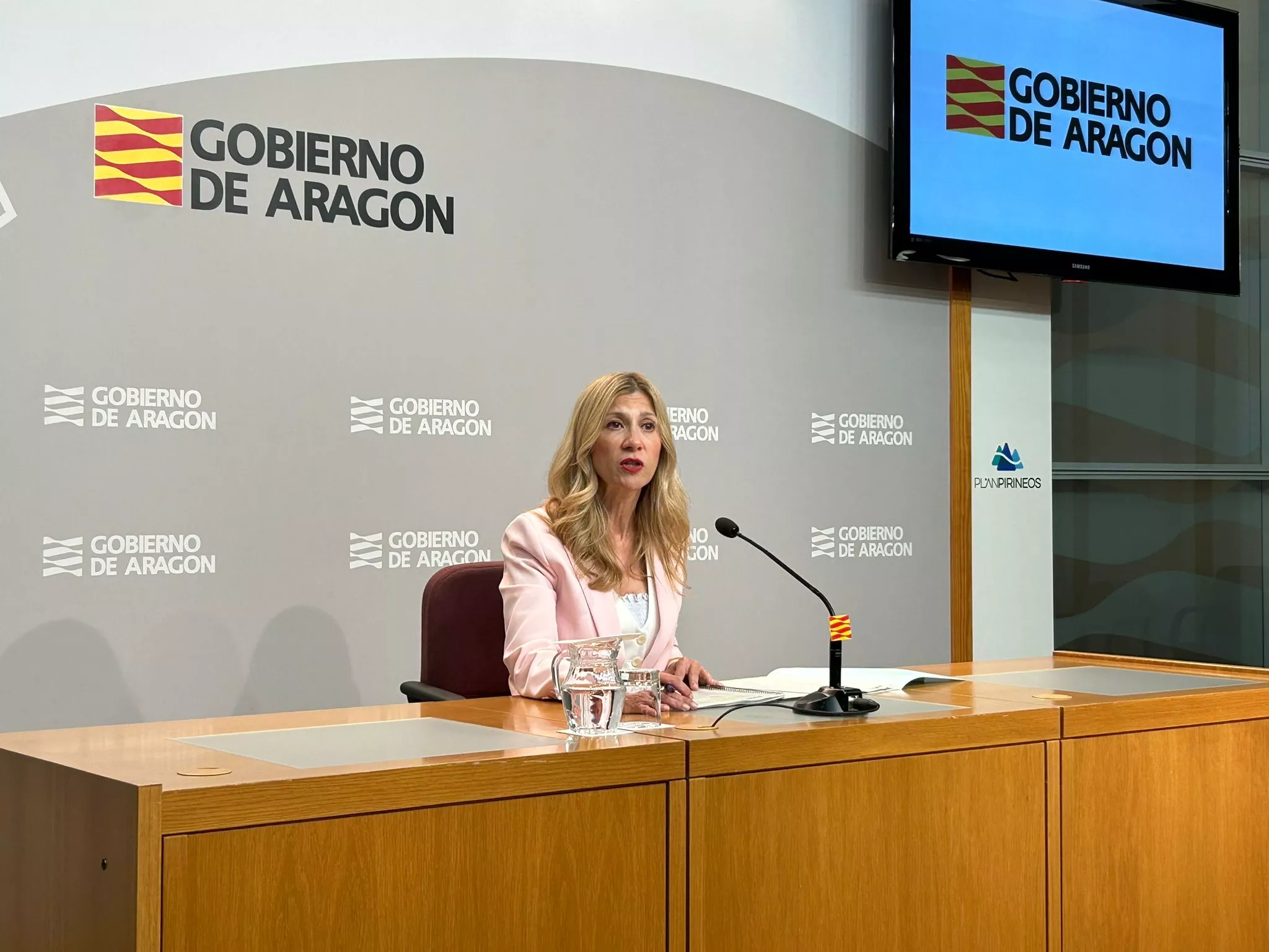 Mar Vaquero en su comparecencia tras el Consejo de Gobierno.