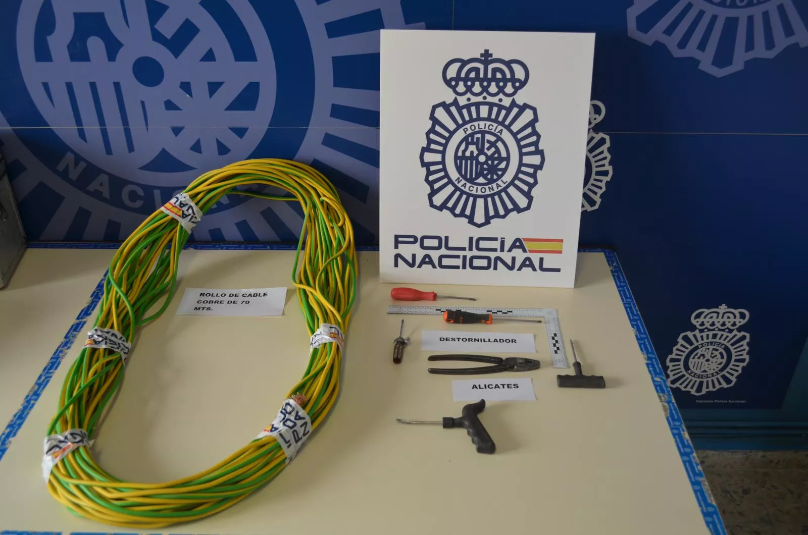 Objetos intervenidos al detenido en Jaca.