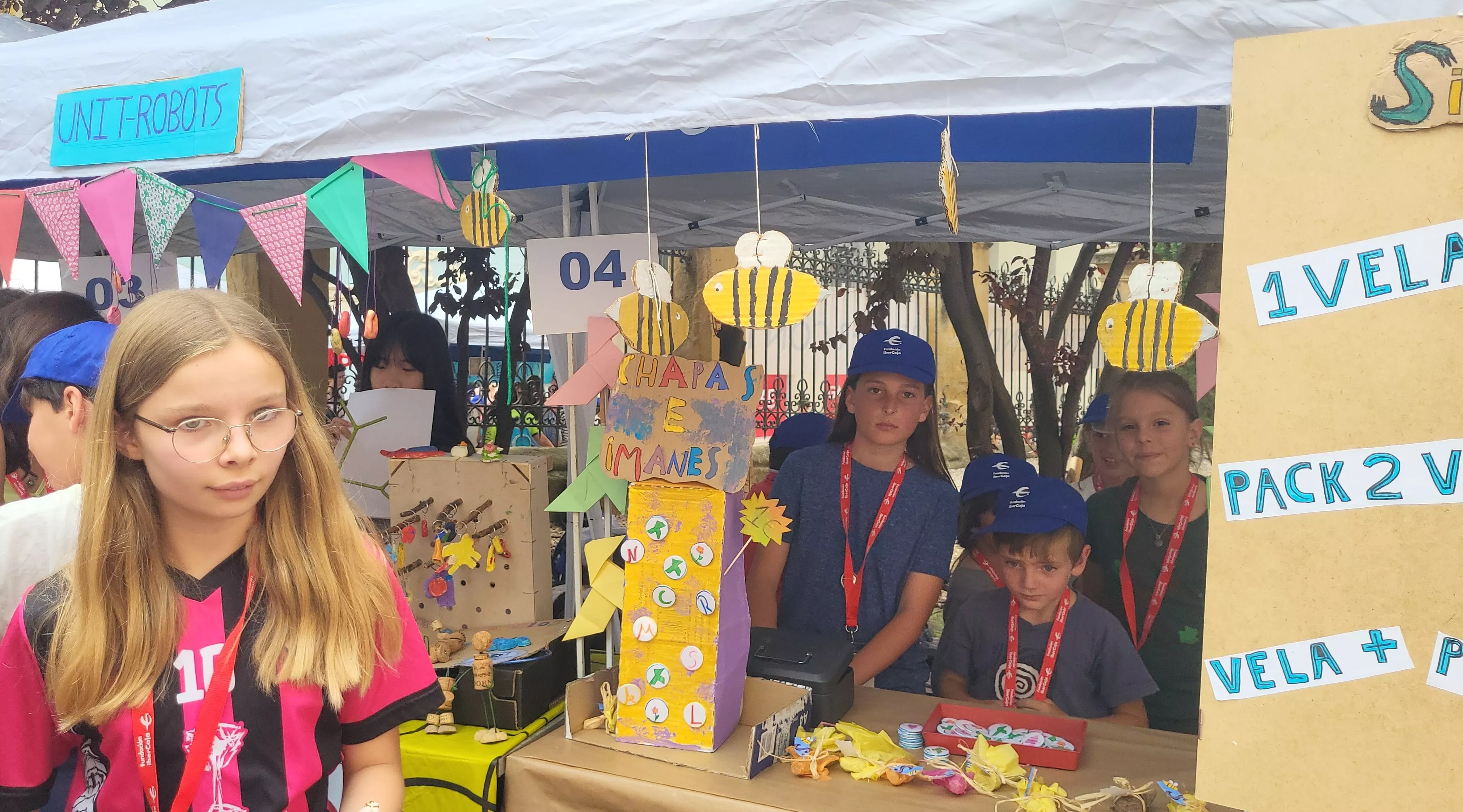 Mercado de Cooperativas Escolares en el centro Fundación Ibercaja de Huesca. Foto Mercedes Manterola
