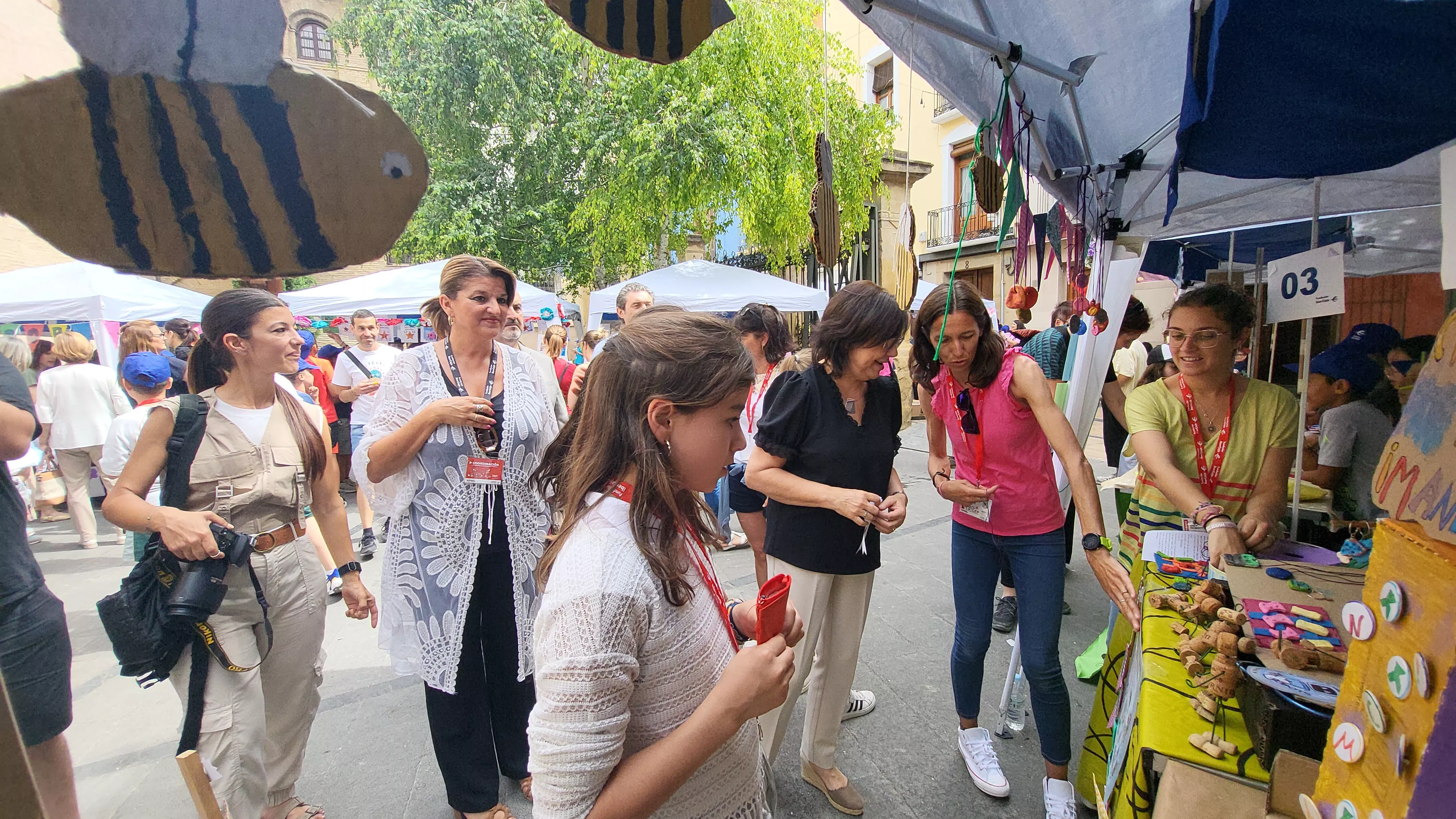 Mercado de Cooperativas Escolares en el centro Fundación Ibercaja de Huesca. Foto Mercedes Manterola