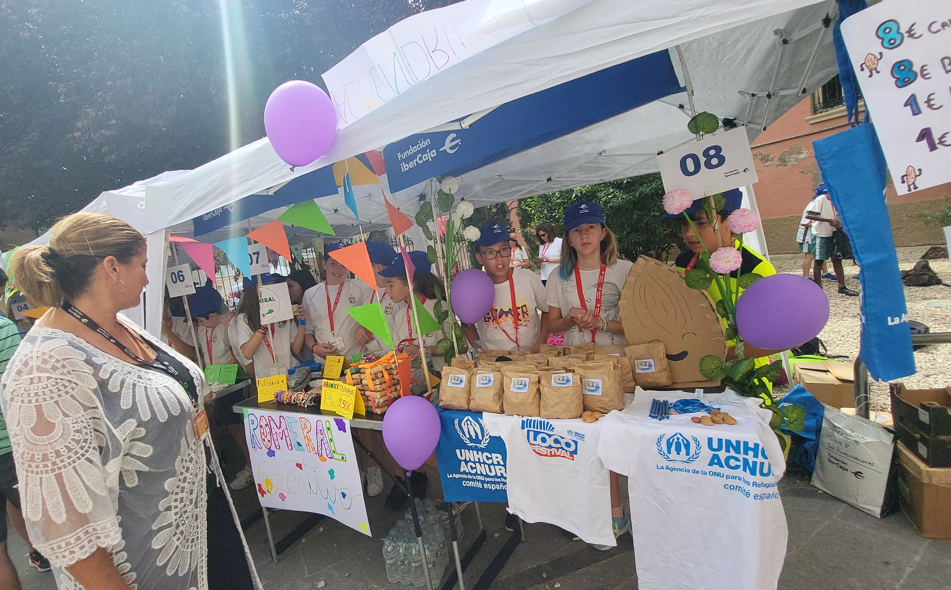 Mercado de Cooperativas Escolares en el centro Fundación Ibercaja de Huesca. Foto Mercedes Manterola