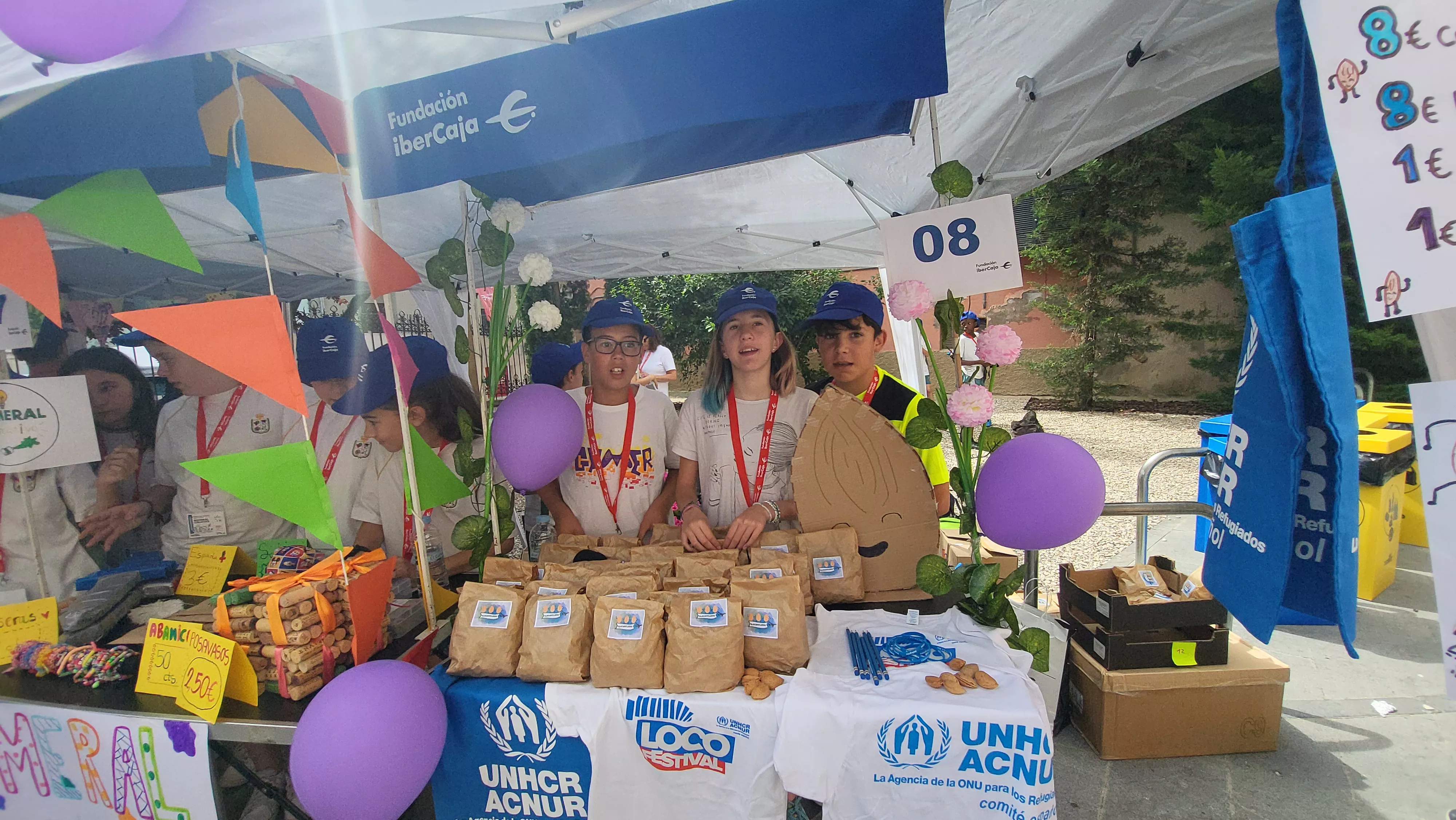 Mercado de Cooperativas Escolares en el centro Fundación Ibercaja de Huesca. Foto Mercedes Manterola