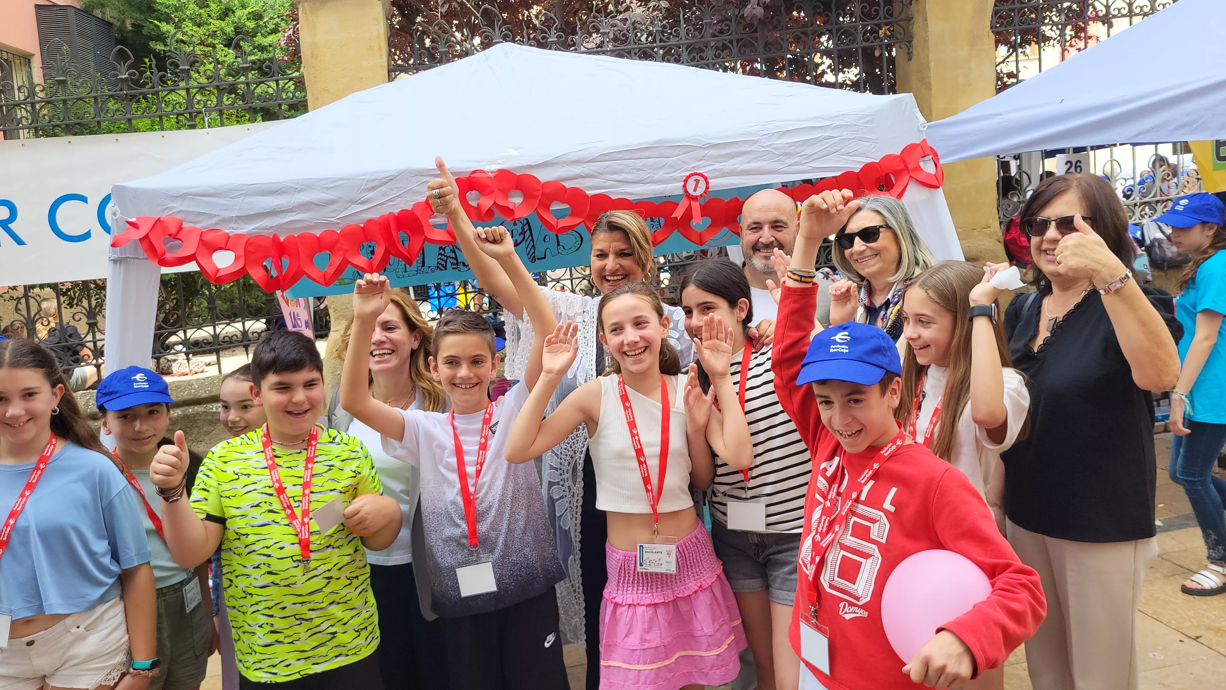 Mercado de Cooperativas Escolares en el centro Fundación Ibercaja de Huesca. Foto Mercedes Manterola