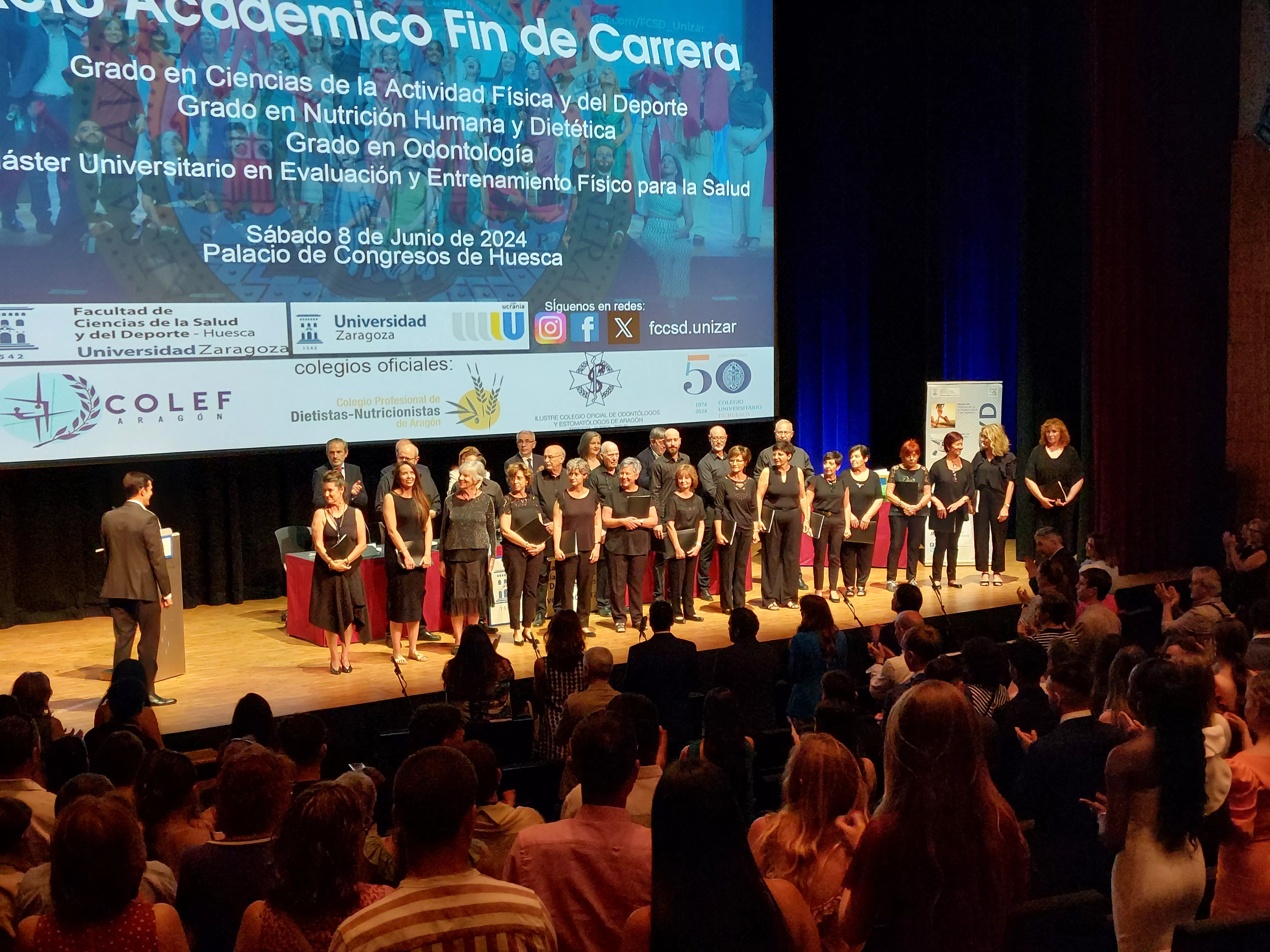 Graduación de los estudios de la Facultad de Ciencias de la Salud y del Deporte. Foto Javier García Antón