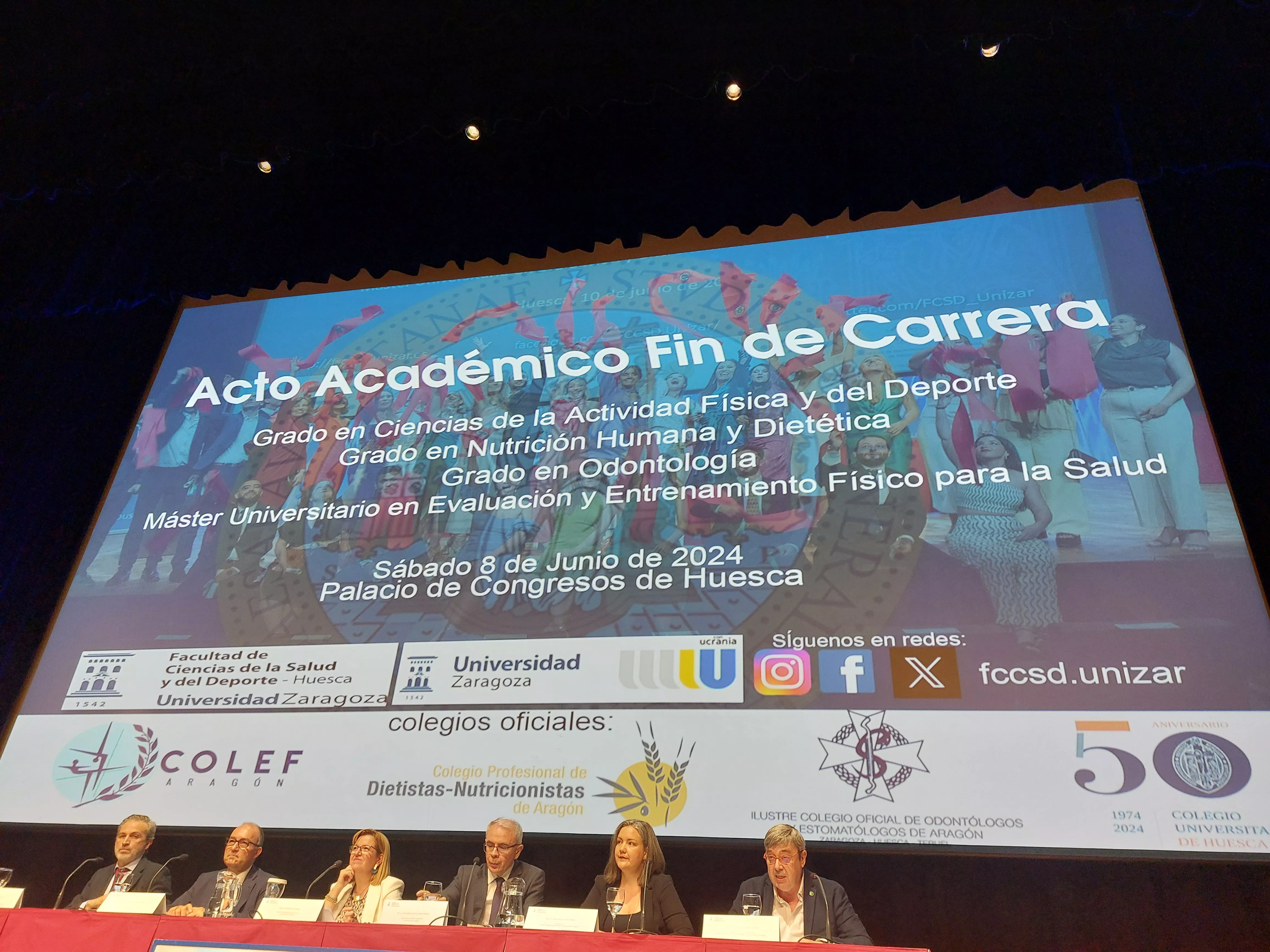 Graduación de los estudios de la Facultad de Ciencias de la Salud y del Deporte. Foto Javier García Antón