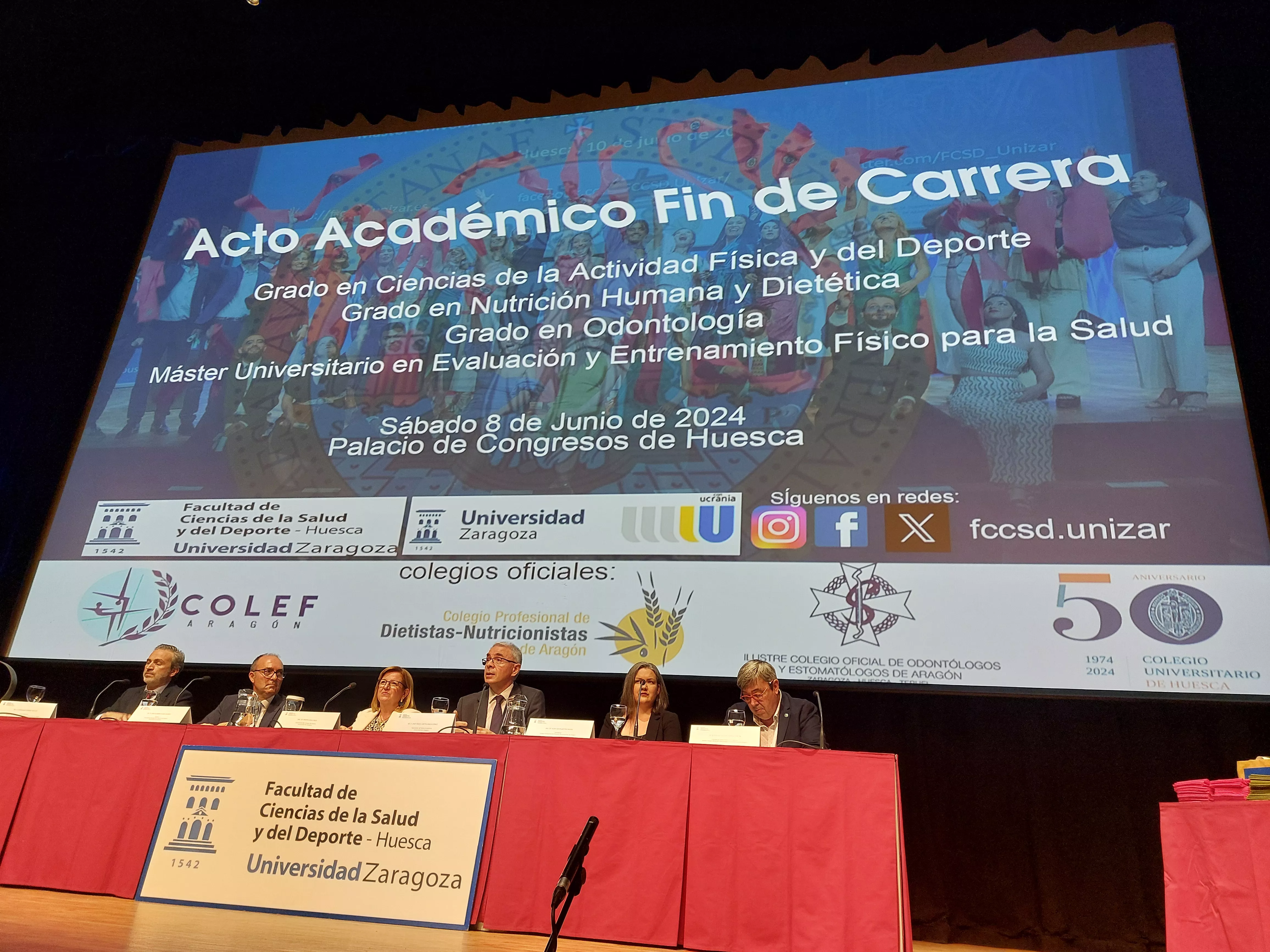 Graduación de los estudios de la Facultad de Ciencias de la Salud y del Deporte. Foto Javier García Antón