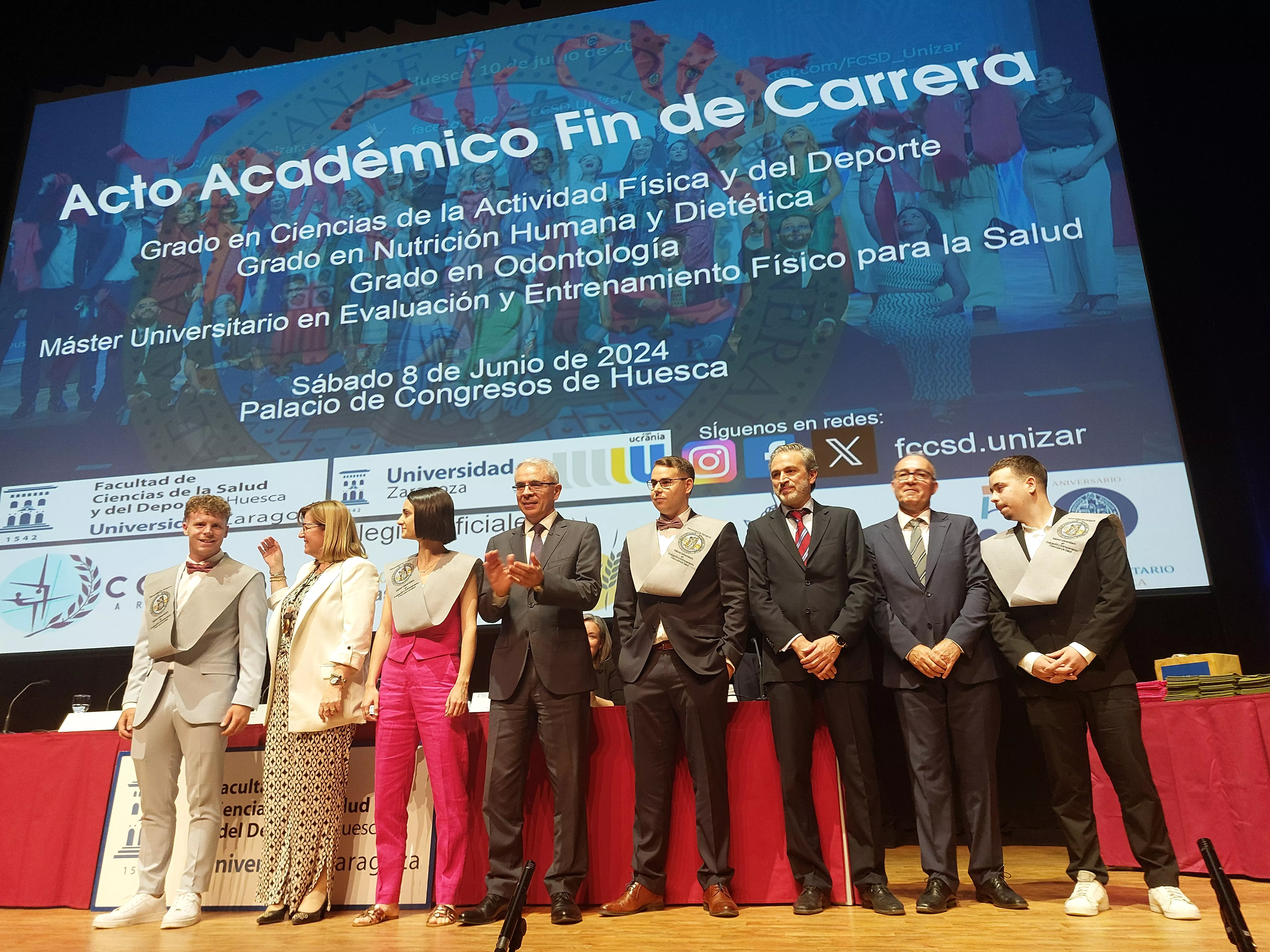 Graduación de los estudios de la Facultad de Ciencias de la Salud y del Deporte. Foto Javier García Antón