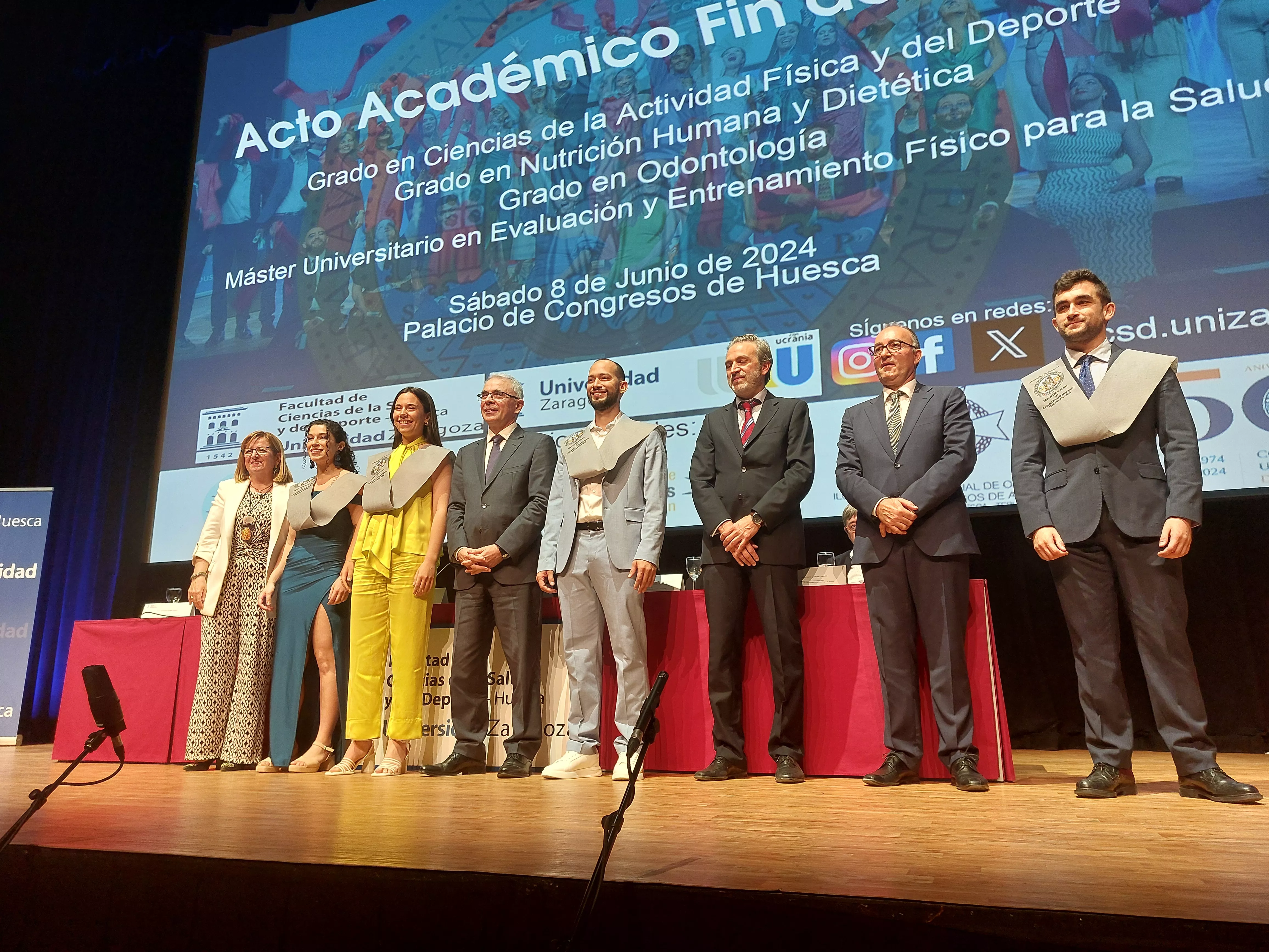 Graduación de los estudios de la Facultad de Ciencias de la Salud y del Deporte. Foto Javier García Antón