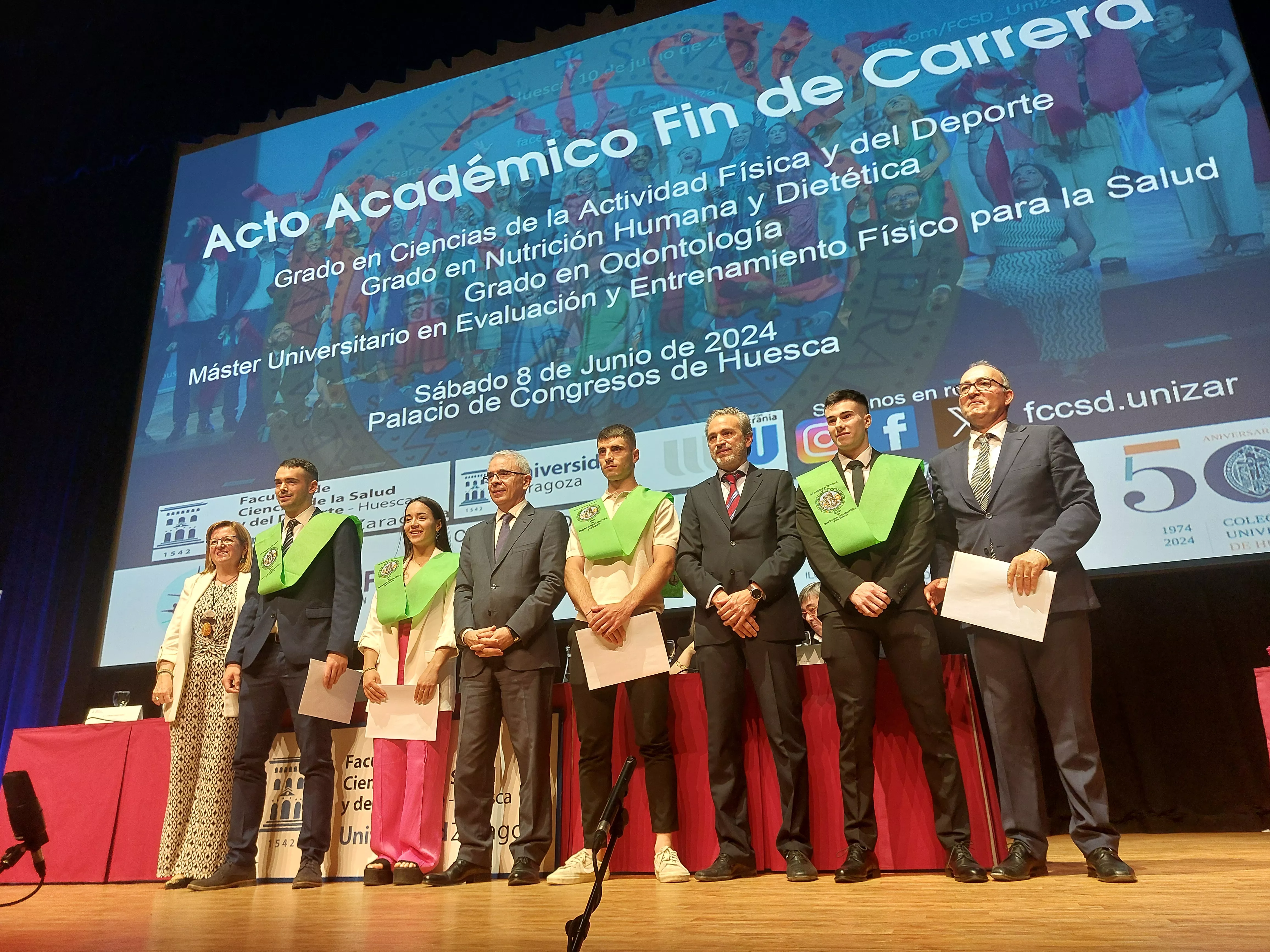 Graduación de los estudios de la Facultad de Ciencias de la Salud y del Deporte. Foto Javier García Antón