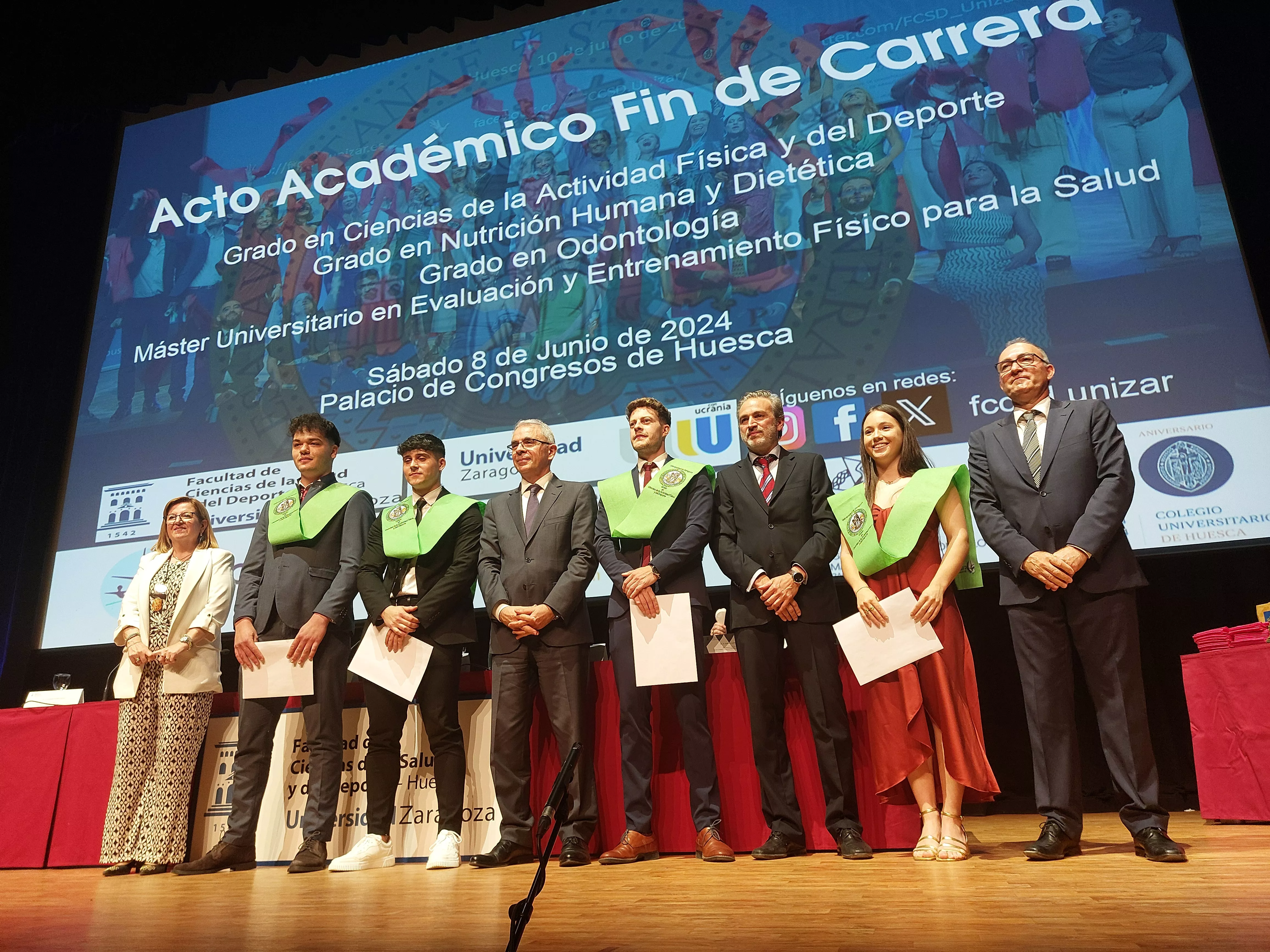 Graduación de los estudios de la Facultad de Ciencias de la Salud y del Deporte. Foto Javier García Antón