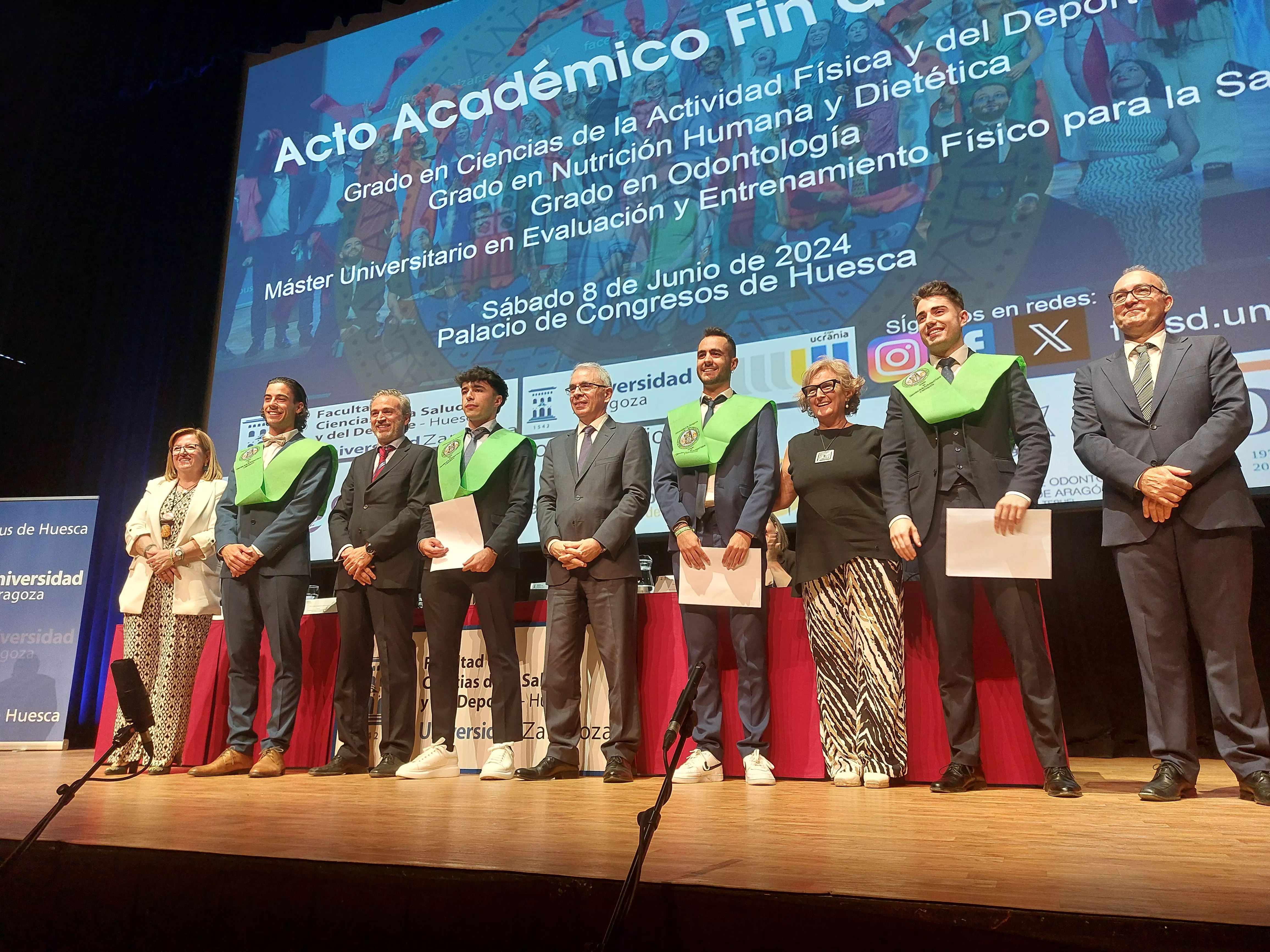 Graduación de los estudios de la Facultad de Ciencias de la Salud y del Deporte. Foto Javier García Antón