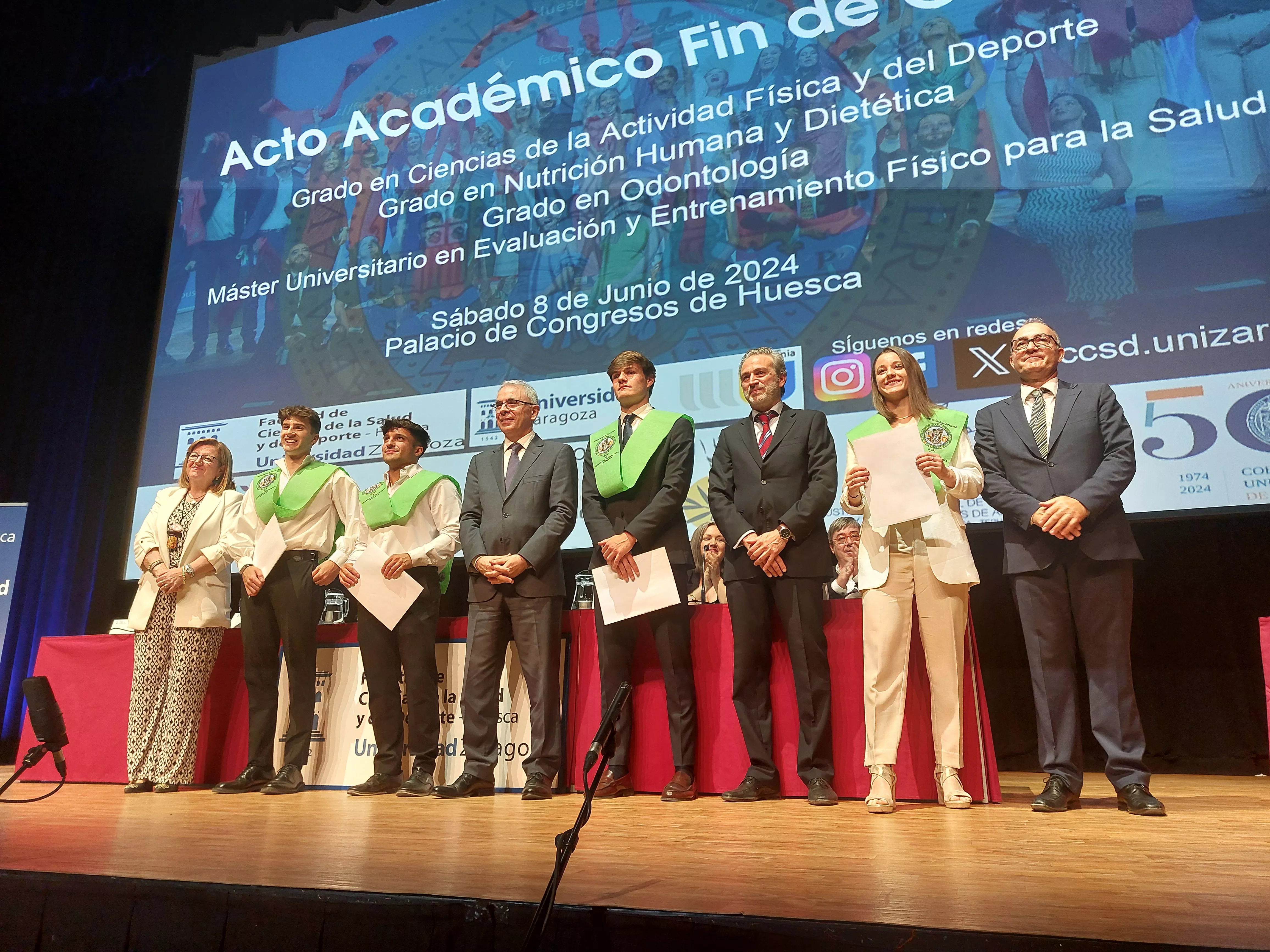 Graduación de los estudios de la Facultad de Ciencias de la Salud y del Deporte. Foto Javier García Antón