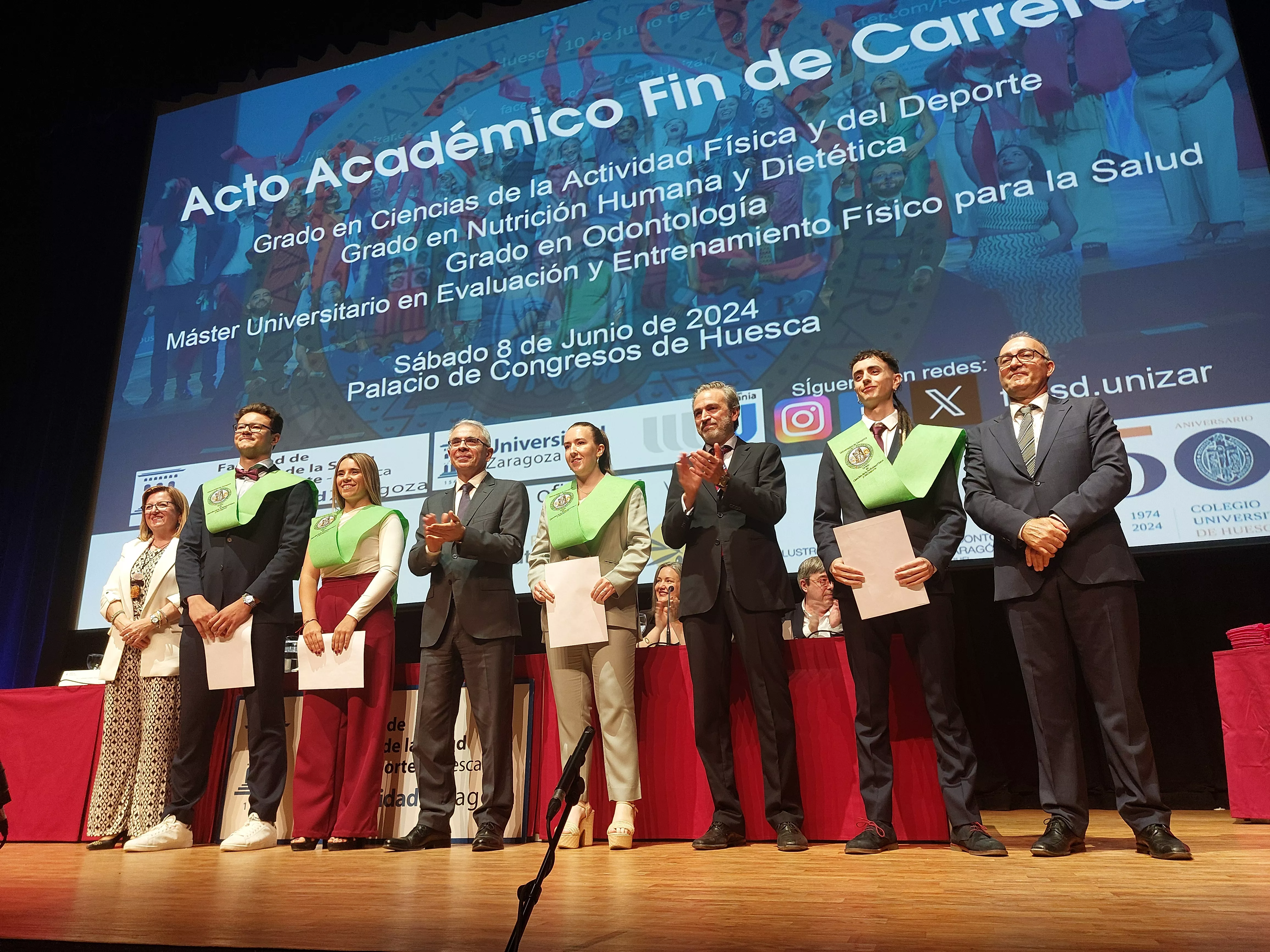 Graduación de los estudios de la Facultad de Ciencias de la Salud y del Deporte. Foto Javier García Antón