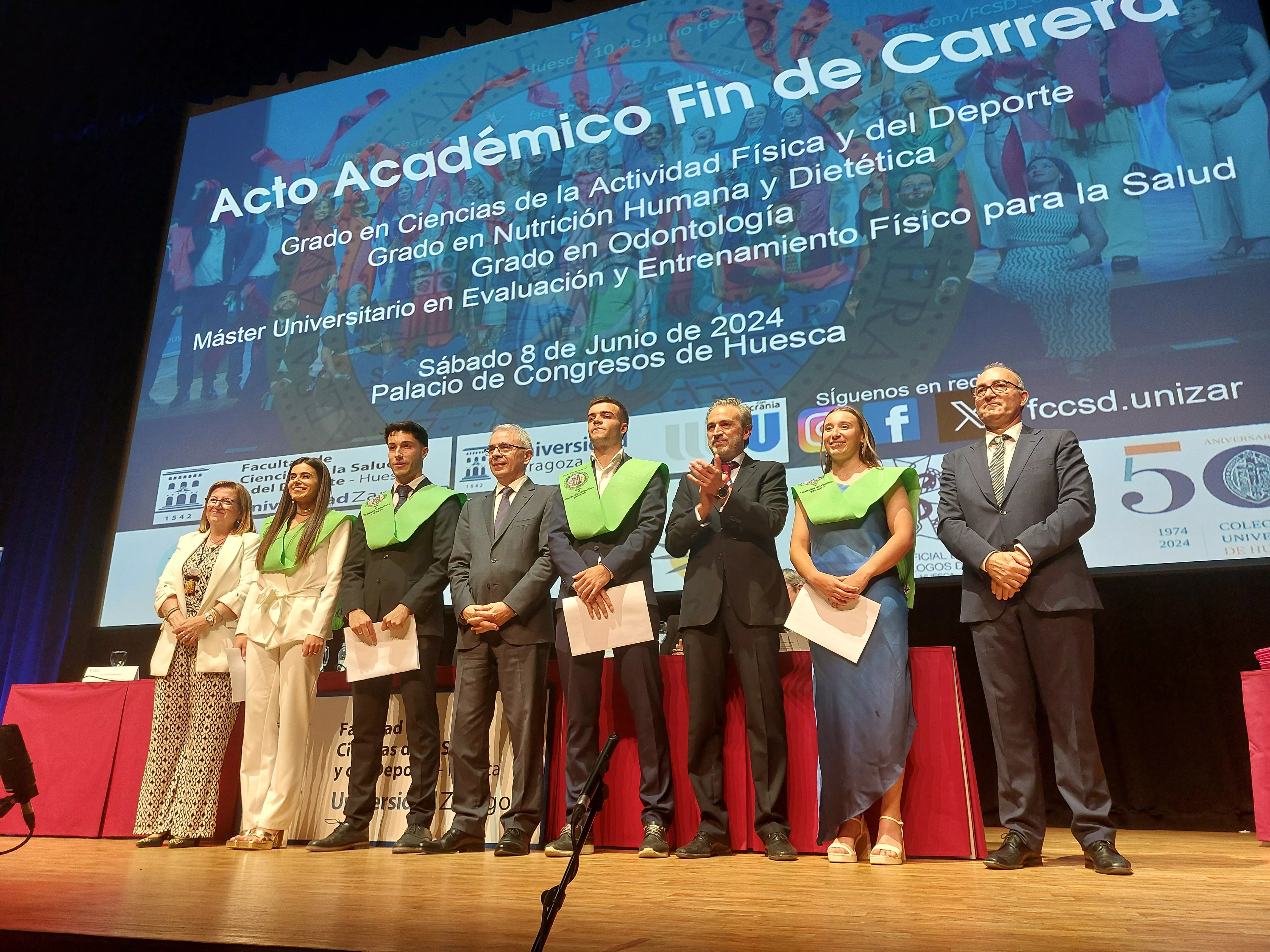 Graduación de los estudios de la Facultad de Ciencias de la Salud y del Deporte. Foto Javier García Antón