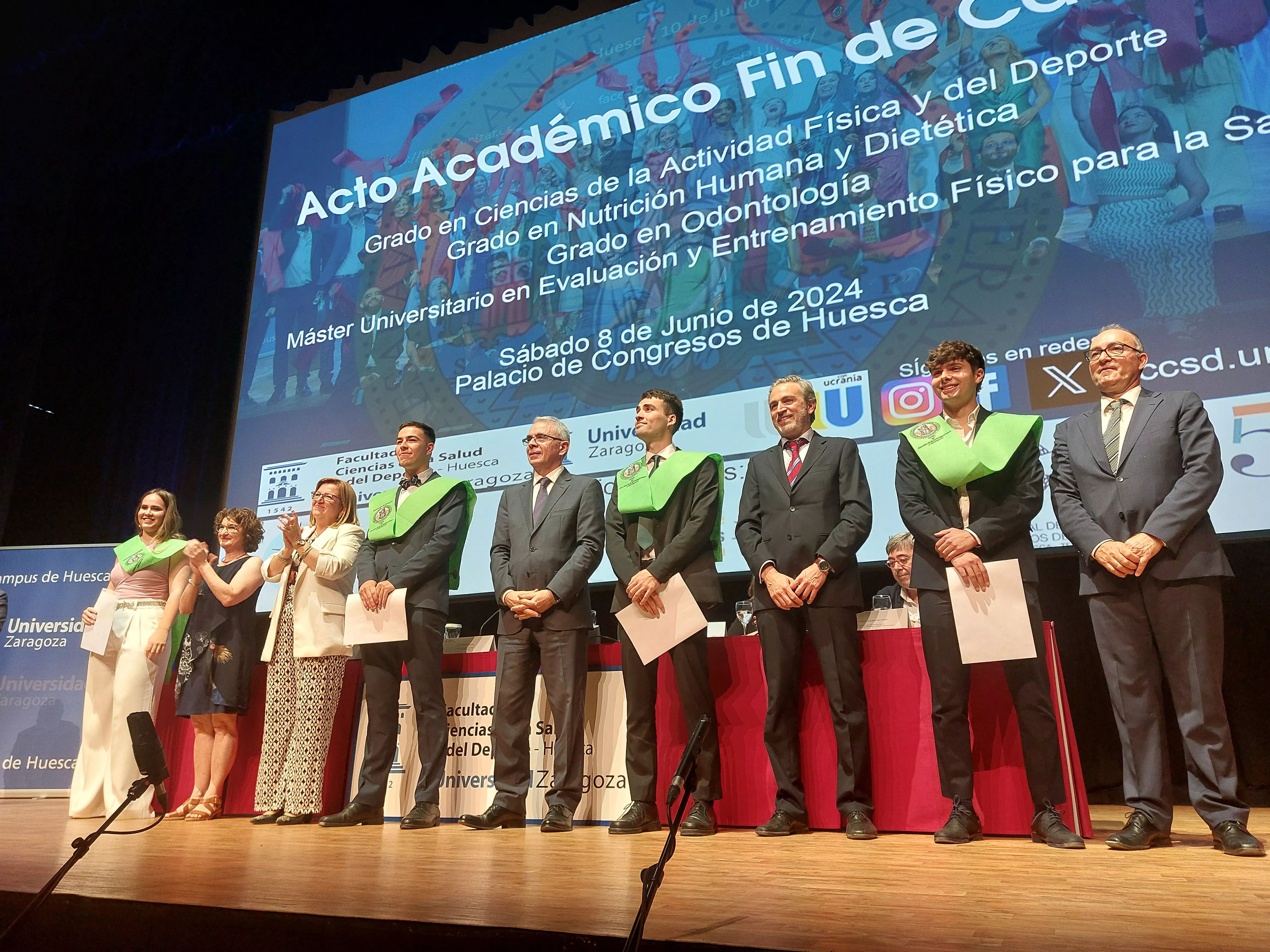 Graduación de los estudios de la Facultad de Ciencias de la Salud y del Deporte. Foto Javier García Antón