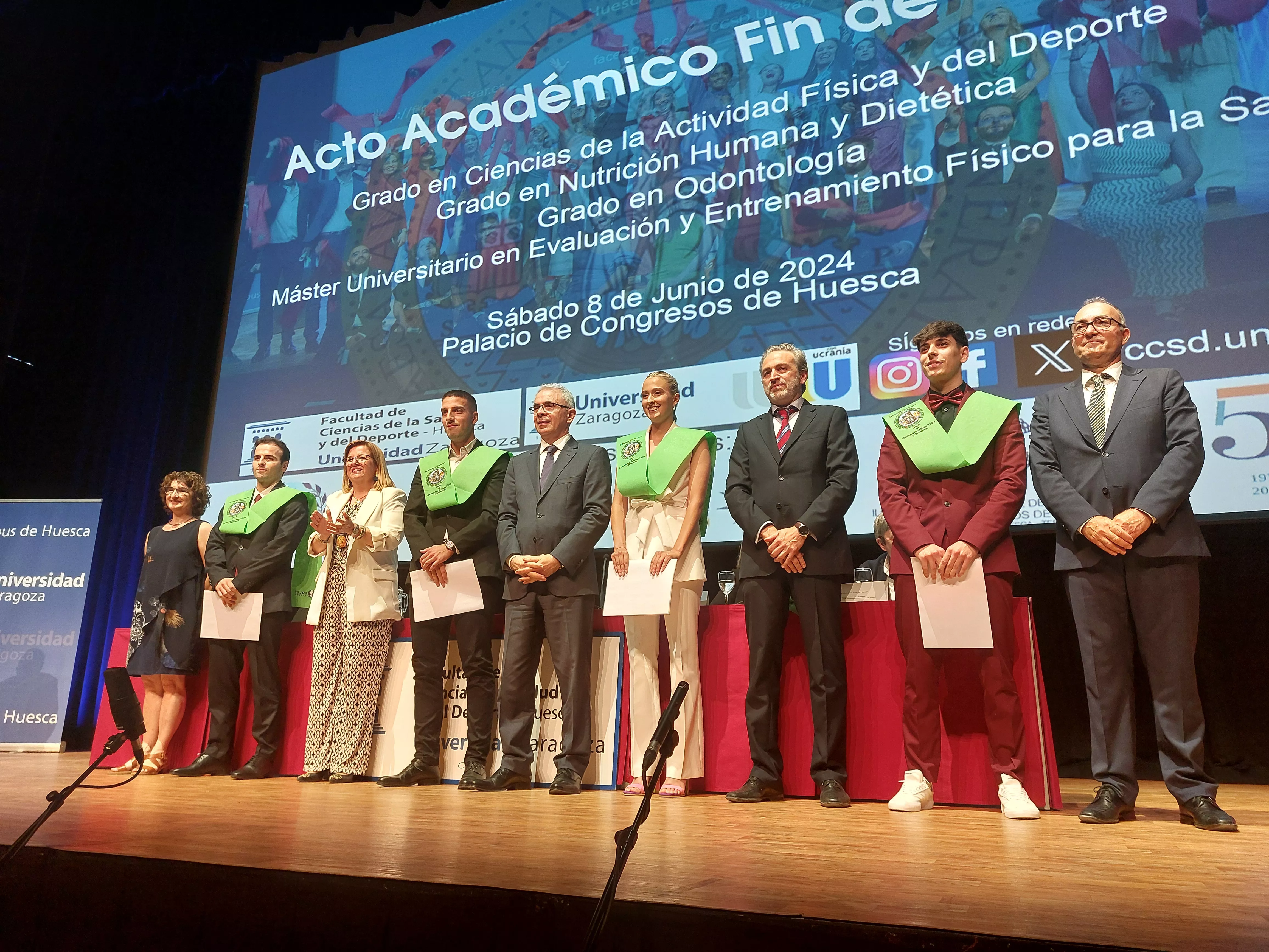 Graduación de los estudios de la Facultad de Ciencias de la Salud y del Deporte. Foto Javier García Antón