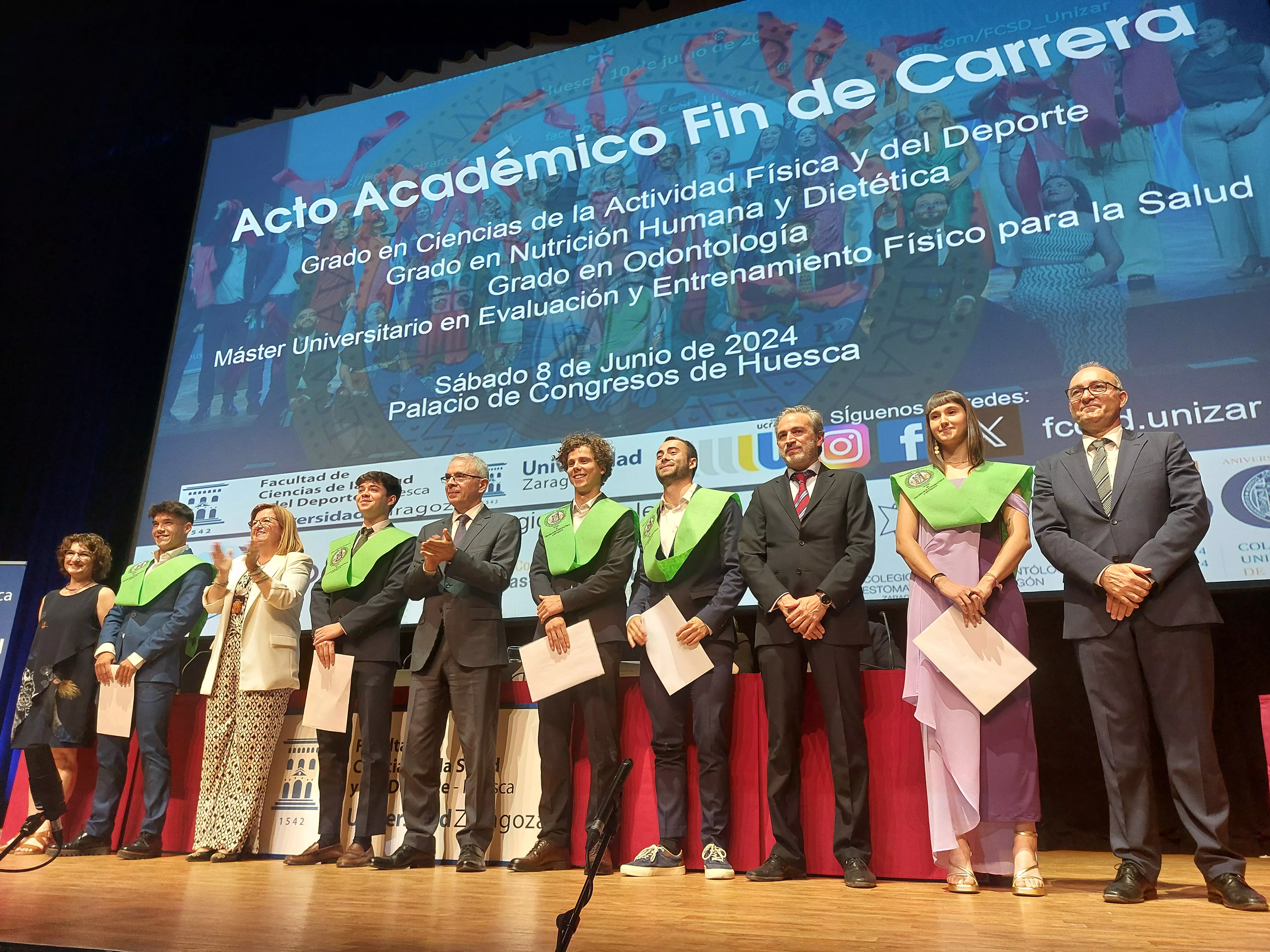Graduación de los estudios de la Facultad de Ciencias de la Salud y del Deporte. Foto Javier García Antón