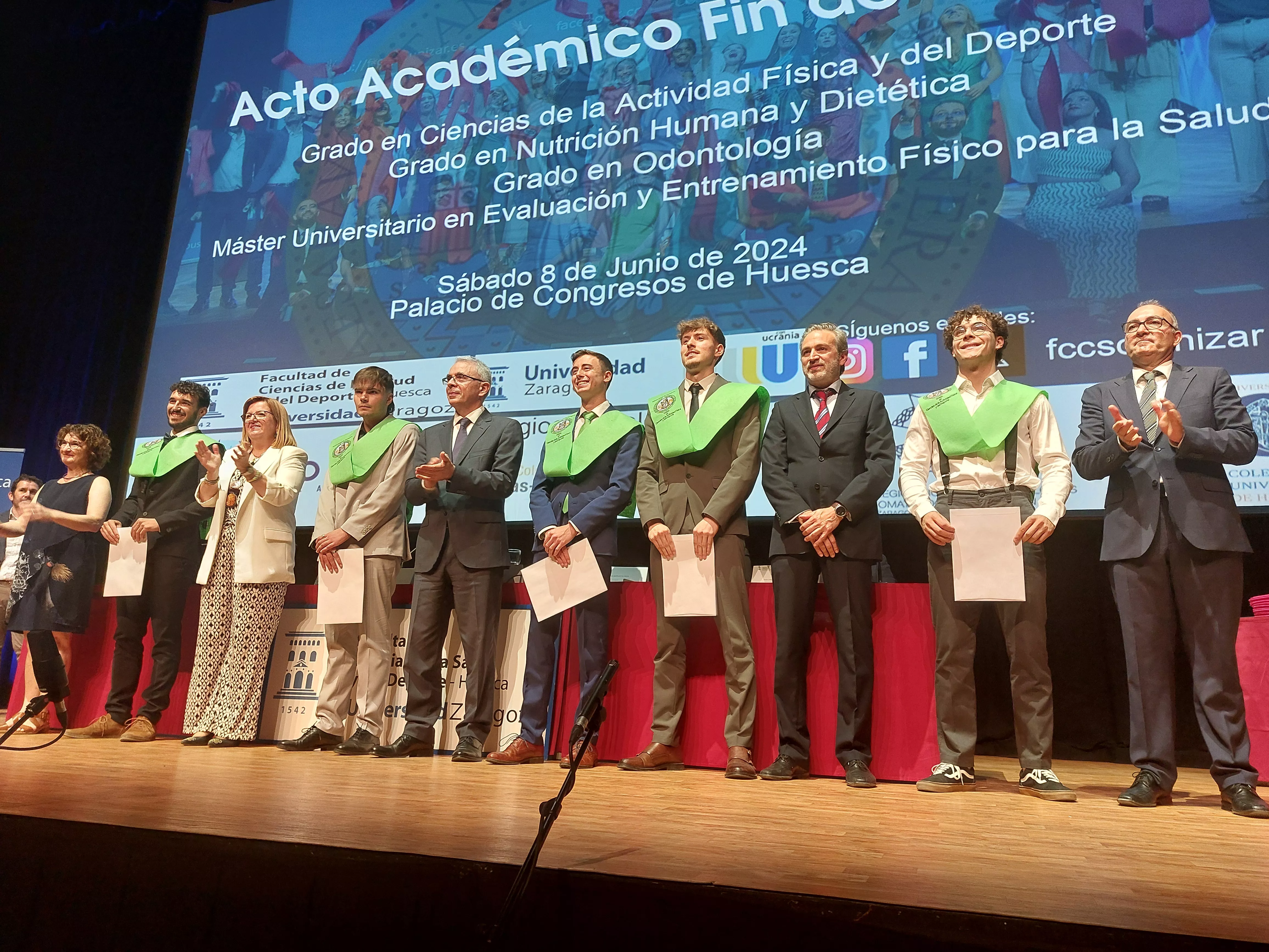 Graduación de los estudios de la Facultad de Ciencias de la Salud y del Deporte. Foto Javier García Antón