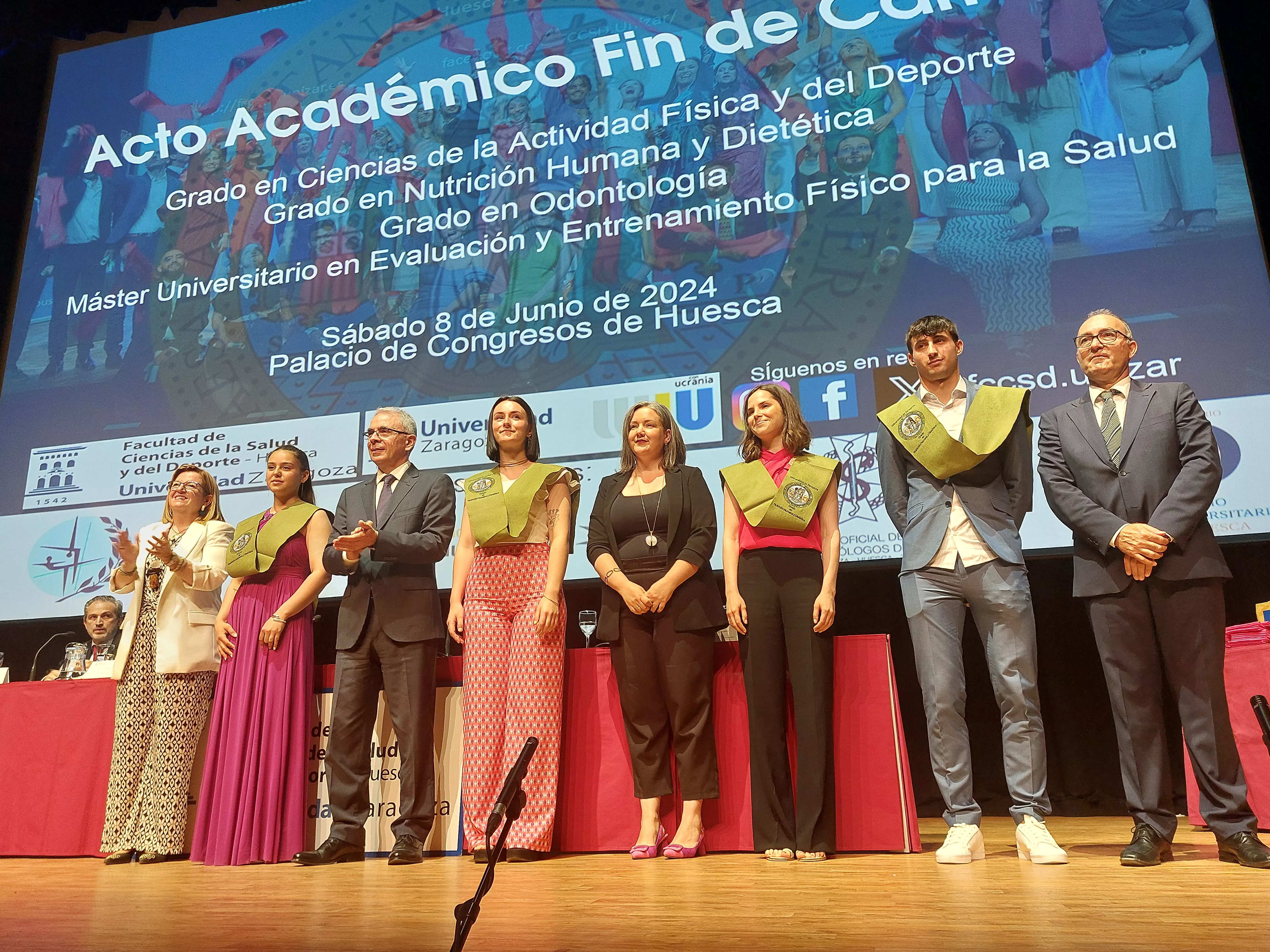 Graduación de los estudios de la Facultad de Ciencias de la Salud y del Deporte. Foto Javier García Antón