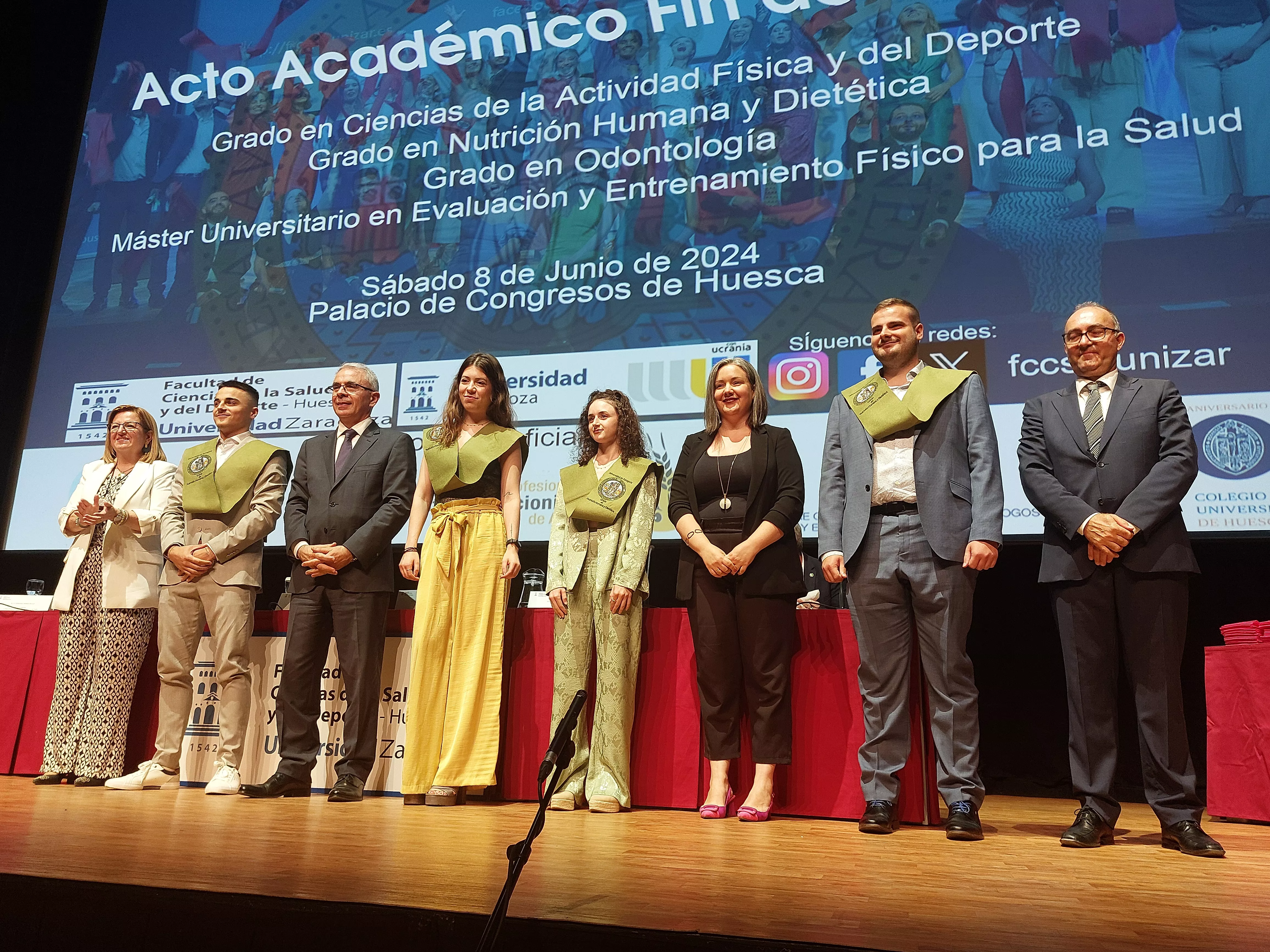 Graduación de los estudios de la Facultad de Ciencias de la Salud y del Deporte. Foto Javier García Antón